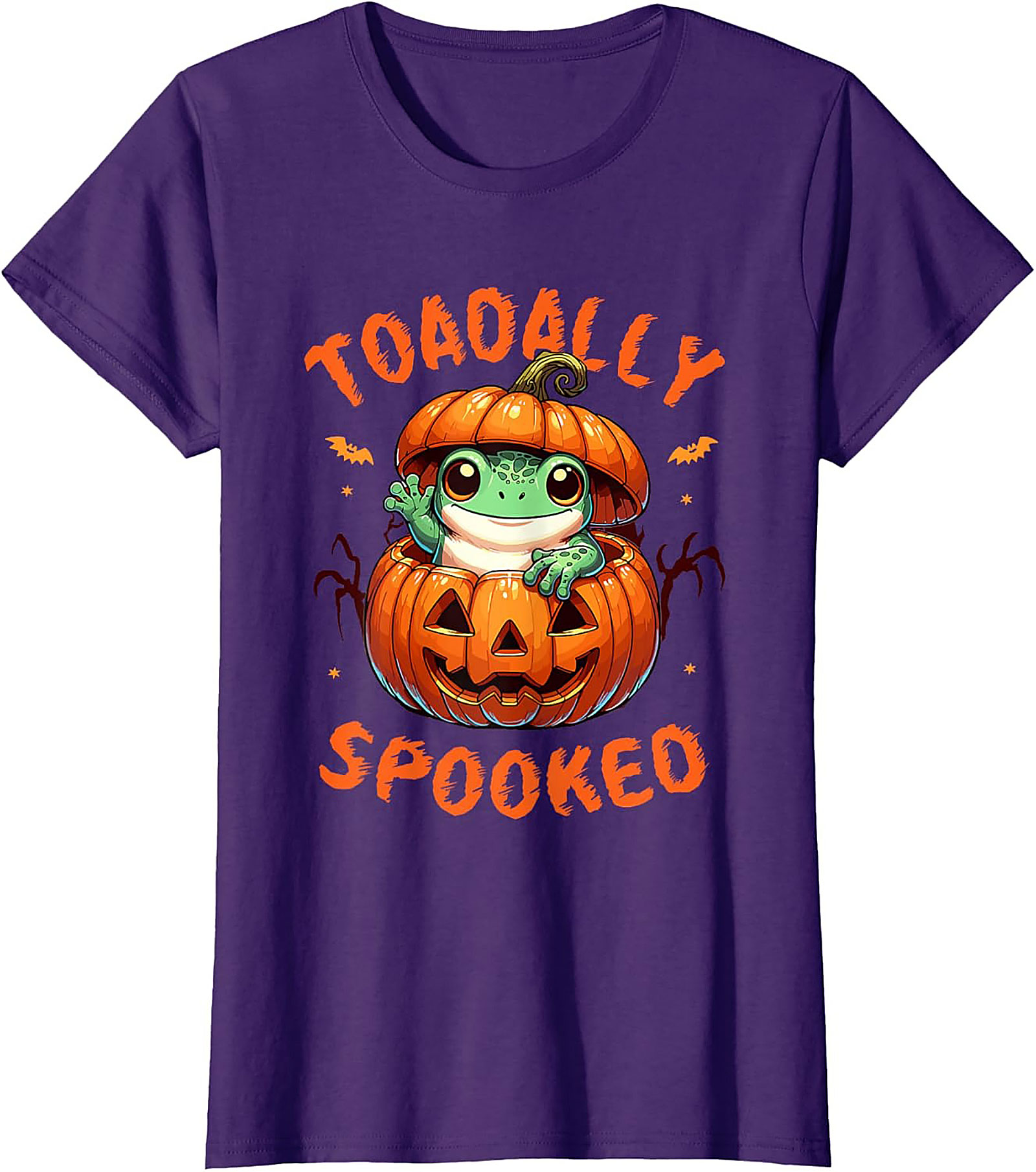 Toadally Spooked Frog Halloween T-Shirt | Cute Graphic Tee