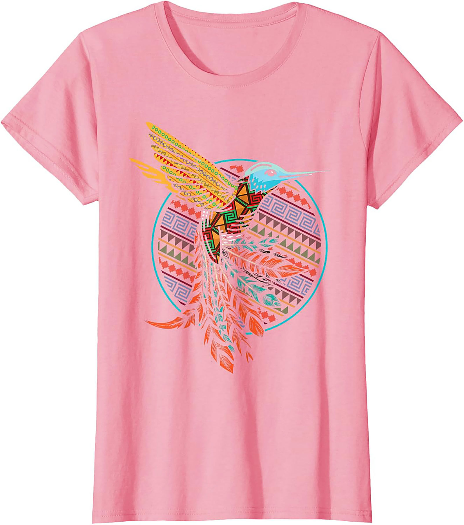 Aztec Hummingbird Graphic Tee Vibrant Tribal Unisex Shirt