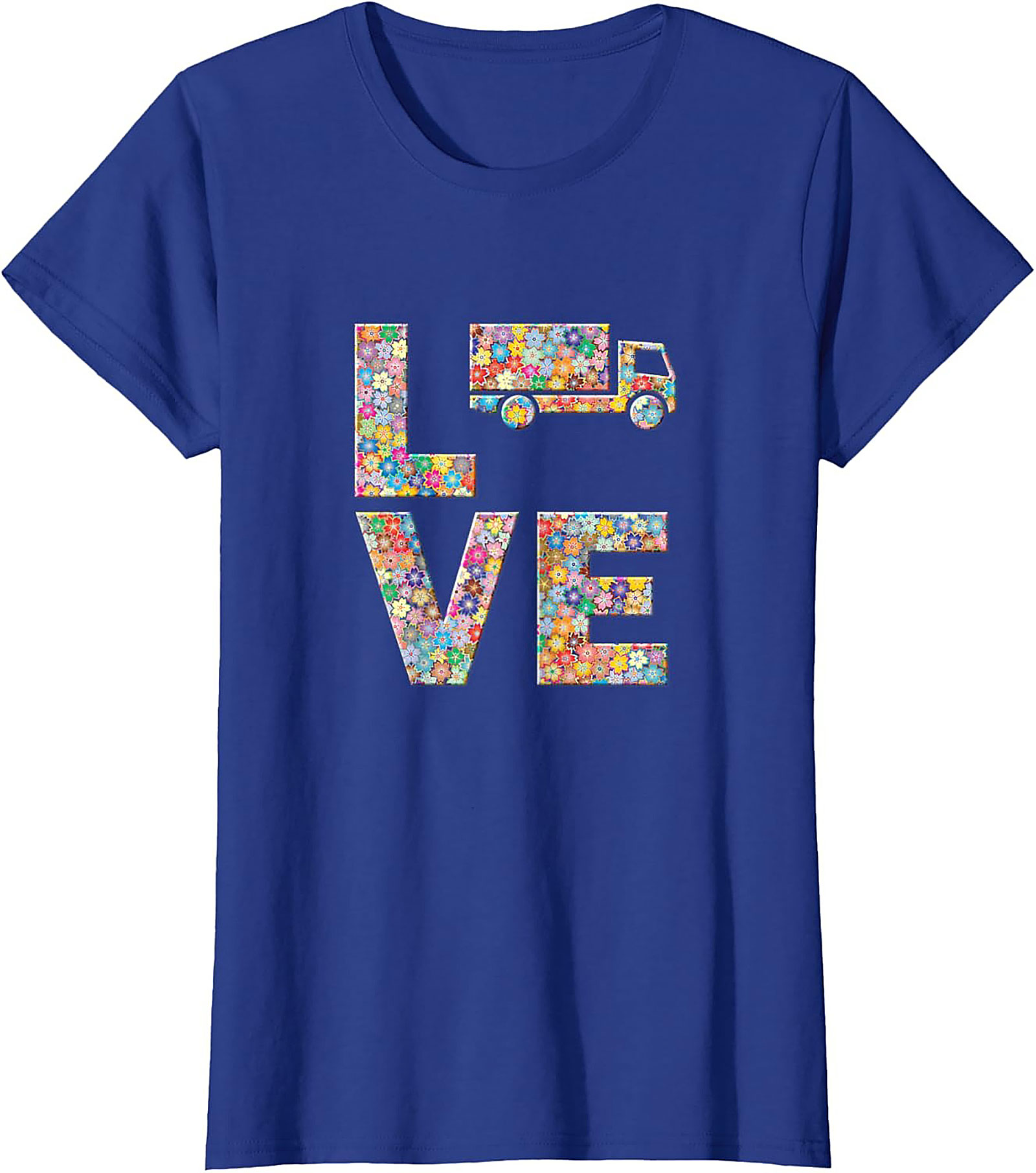 Floral Truck Love Graphic Tee | Unique Moving Truck Unisex Shirt