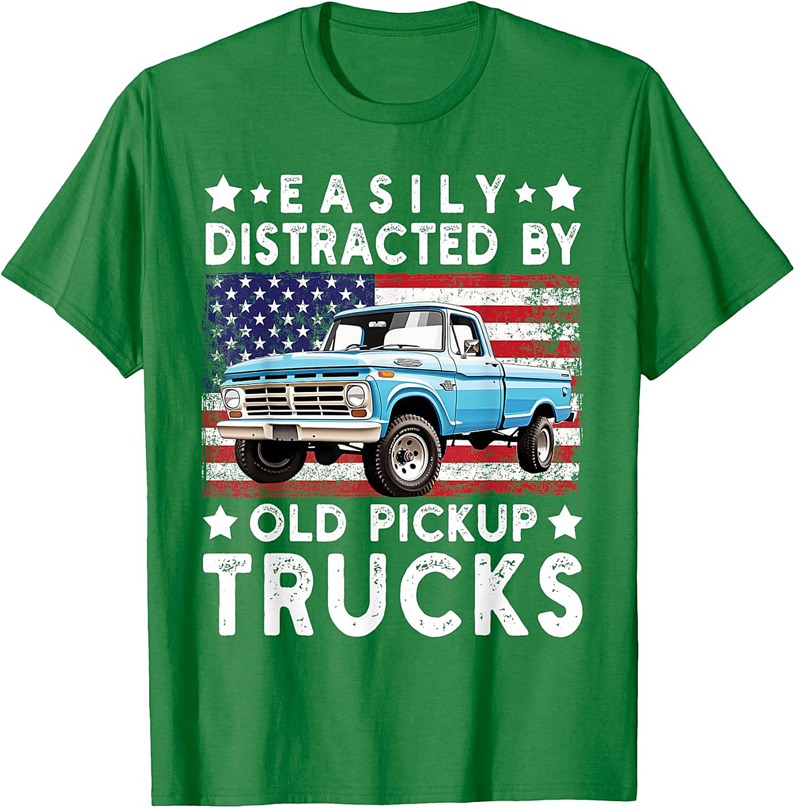 Easily Distracted By Old Pickup Trucks T-shirt | Vintage Truck Graphic Tee