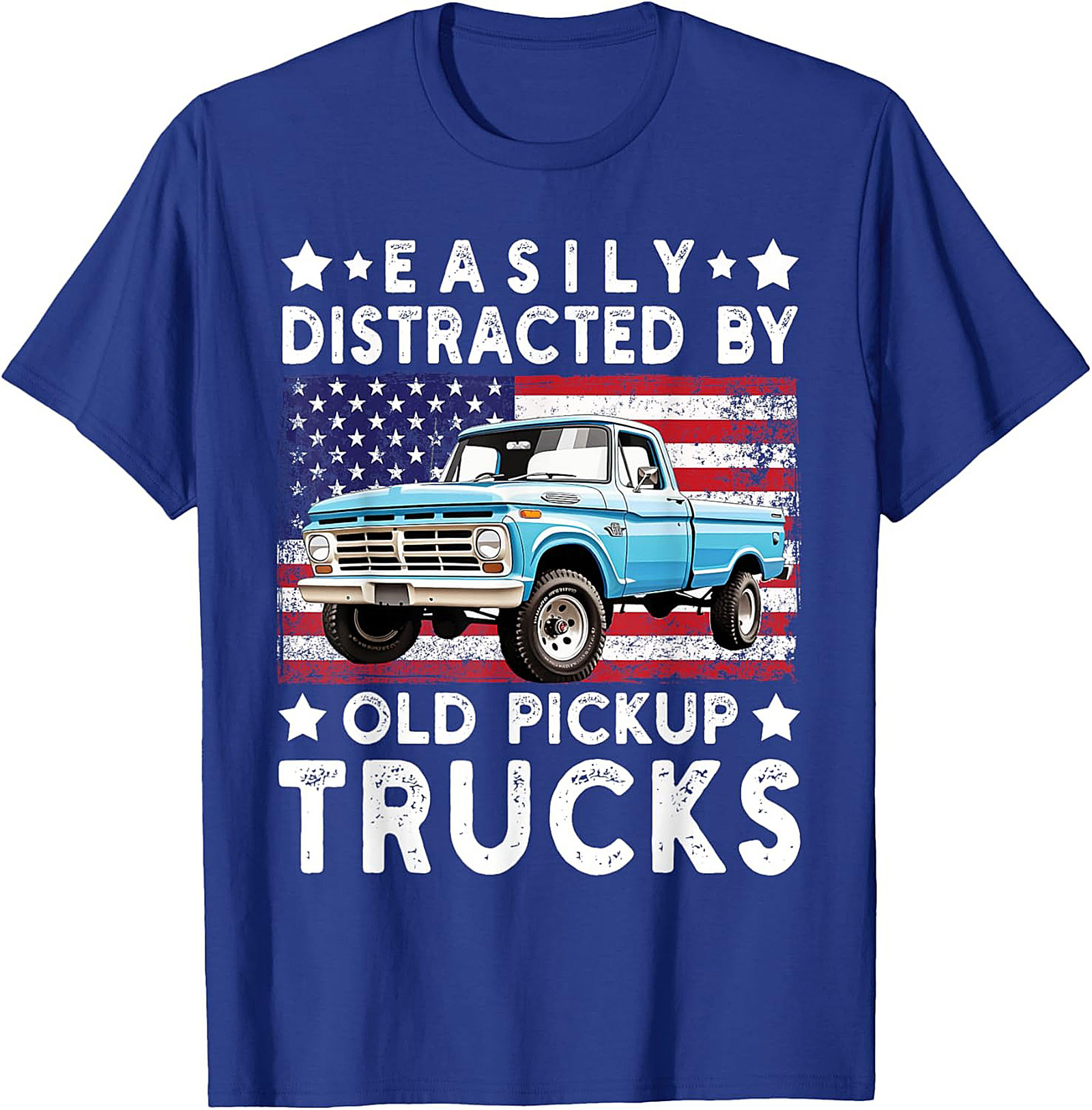 Easily Distracted By Old Pickup Trucks T-shirt | Vintage Truck Graphic Tee