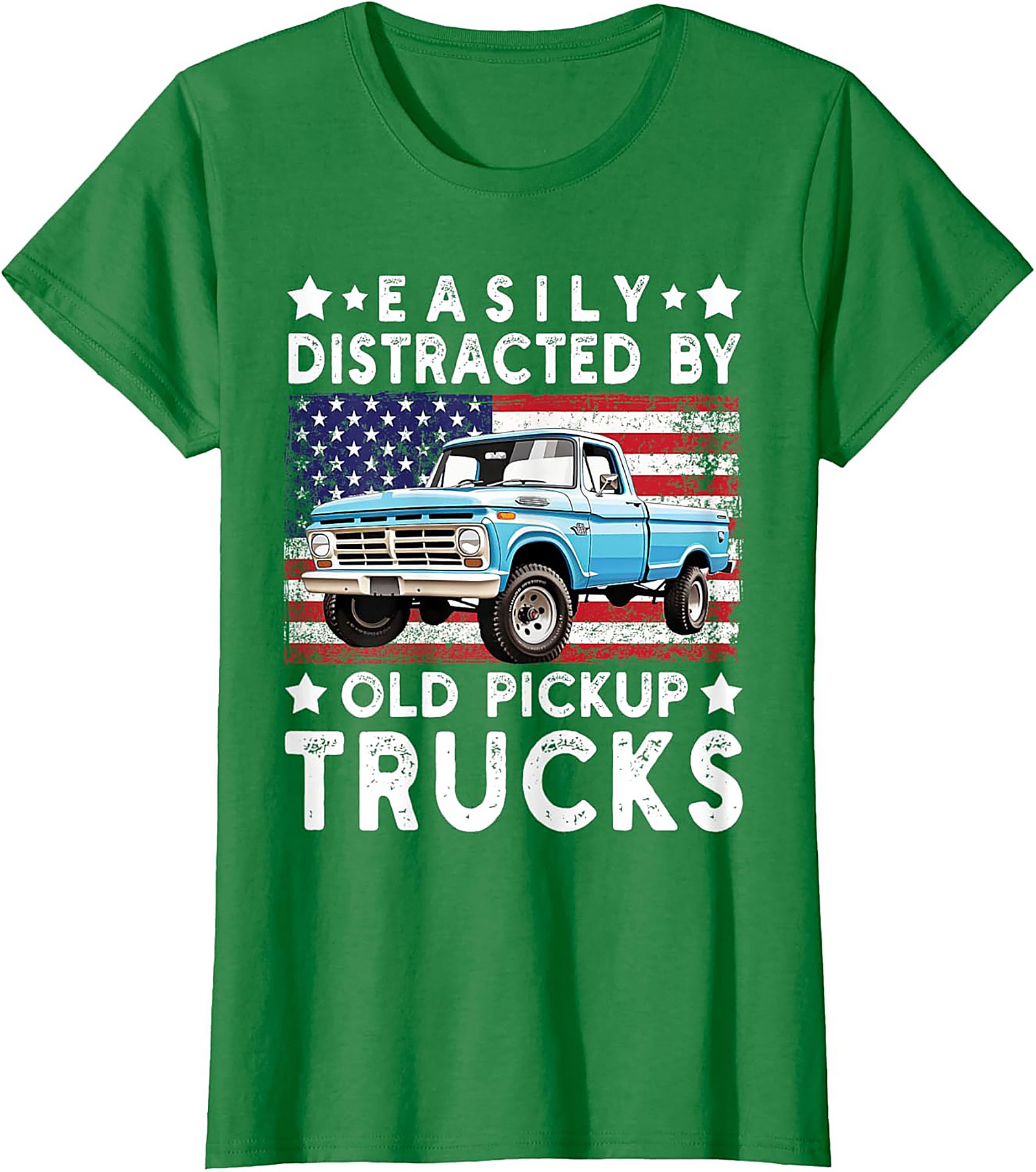 Easily Distracted By Old Pickup Trucks T-shirt | Vintage Truck Graphic Tee