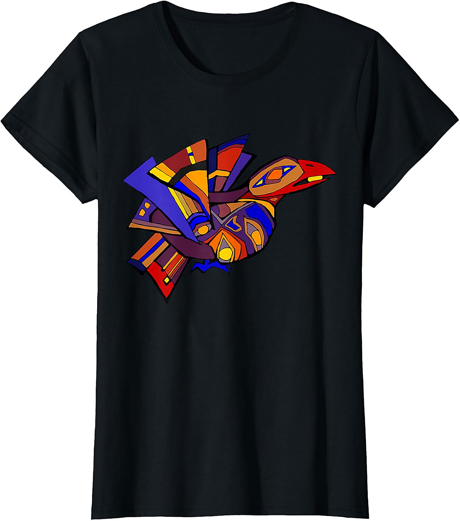 Tribal Raven Graphic Tee Abstract Art Unisex Shirt
