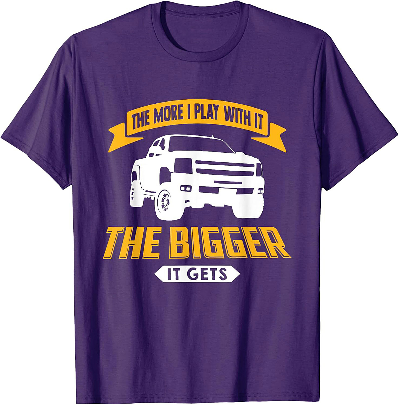 The Bigger It Gets Funny Truck T-shirt | Lifted Truck Mechanic Graphic Tee
