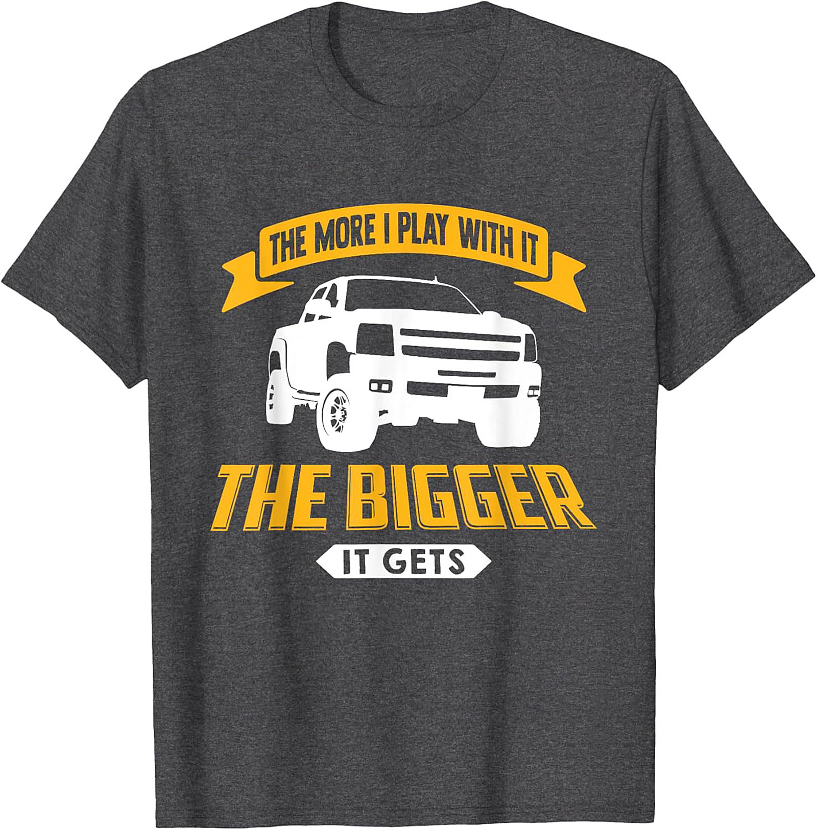 The Bigger It Gets Funny Truck T-shirt | Lifted Truck Mechanic Graphic Tee