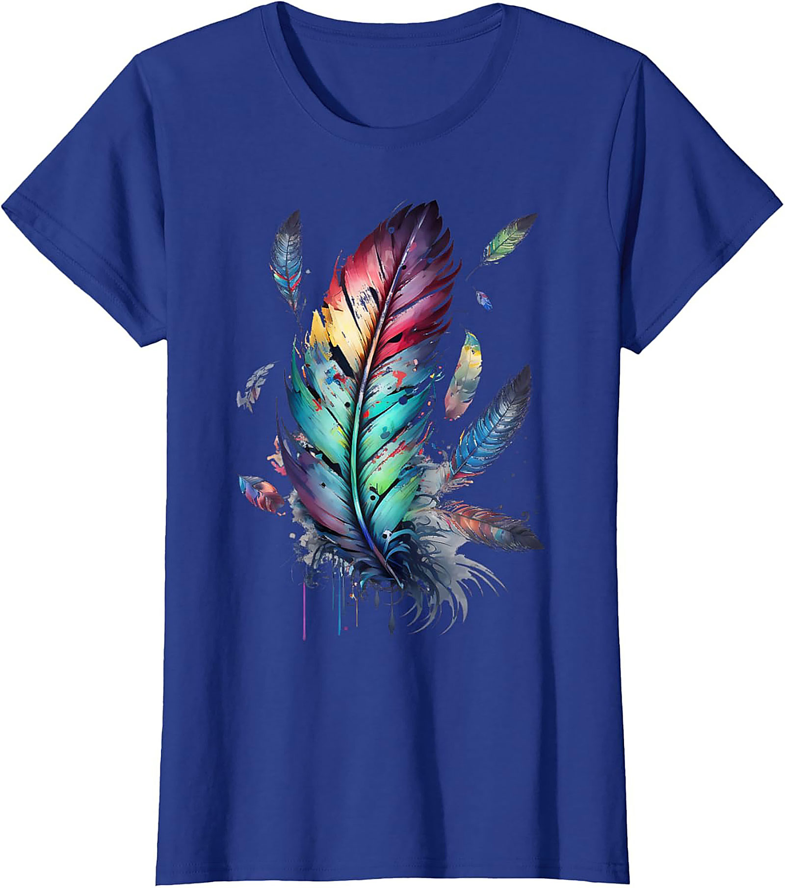 Colorful feathers boho style, bird, Native Americans, symbol T-Shirt