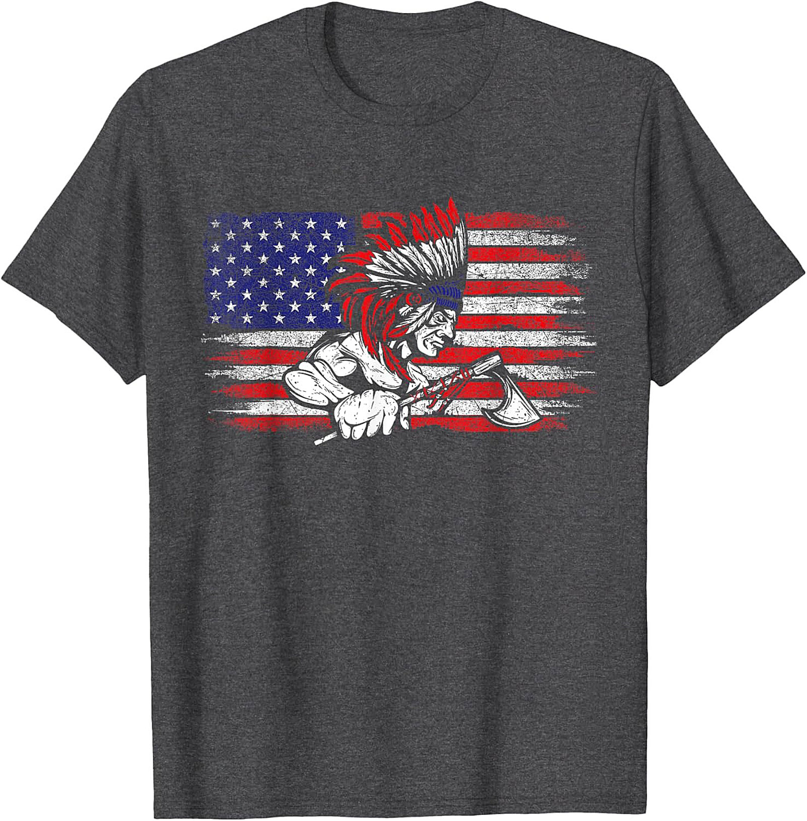 Native American Warrior T-Shirt Indigenous Flag Graphic Tee