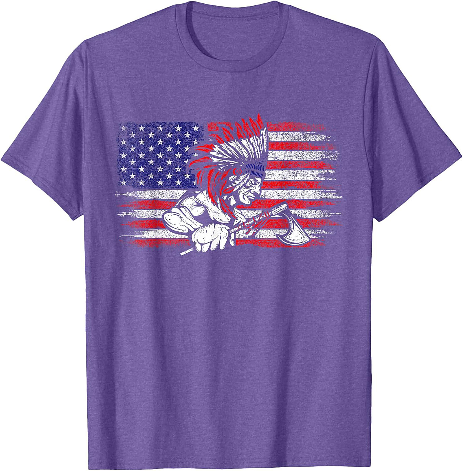 Native American Warrior T-Shirt Indigenous Flag Graphic Tee