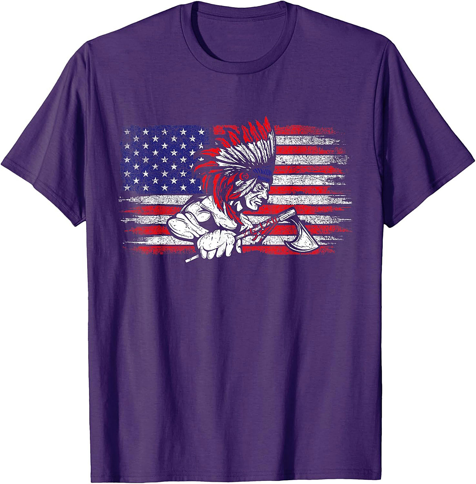 Native American Warrior T-Shirt Indigenous Flag Graphic Tee