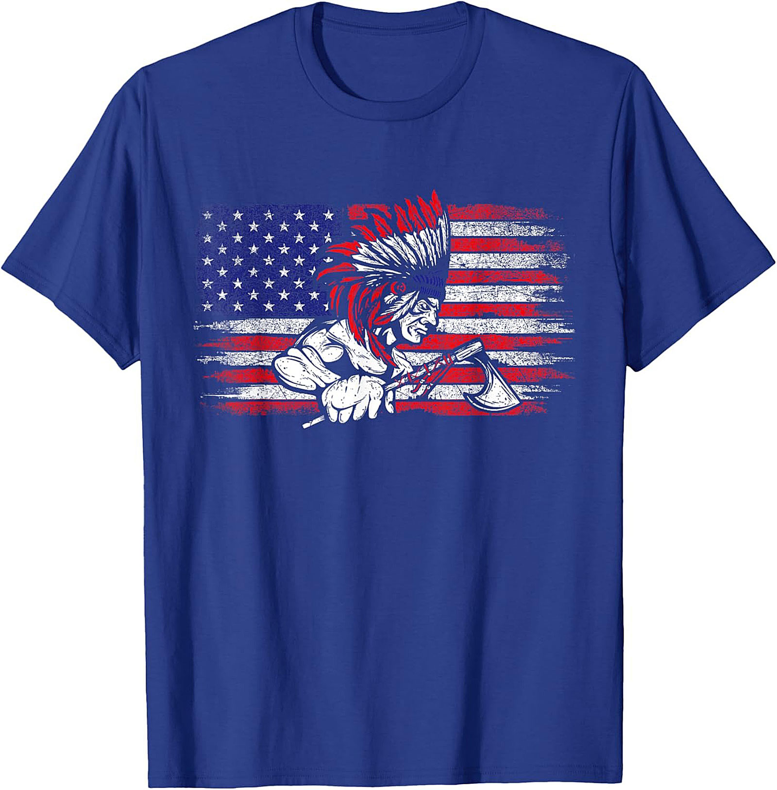 Native American Warrior T-Shirt Indigenous Flag Graphic Tee