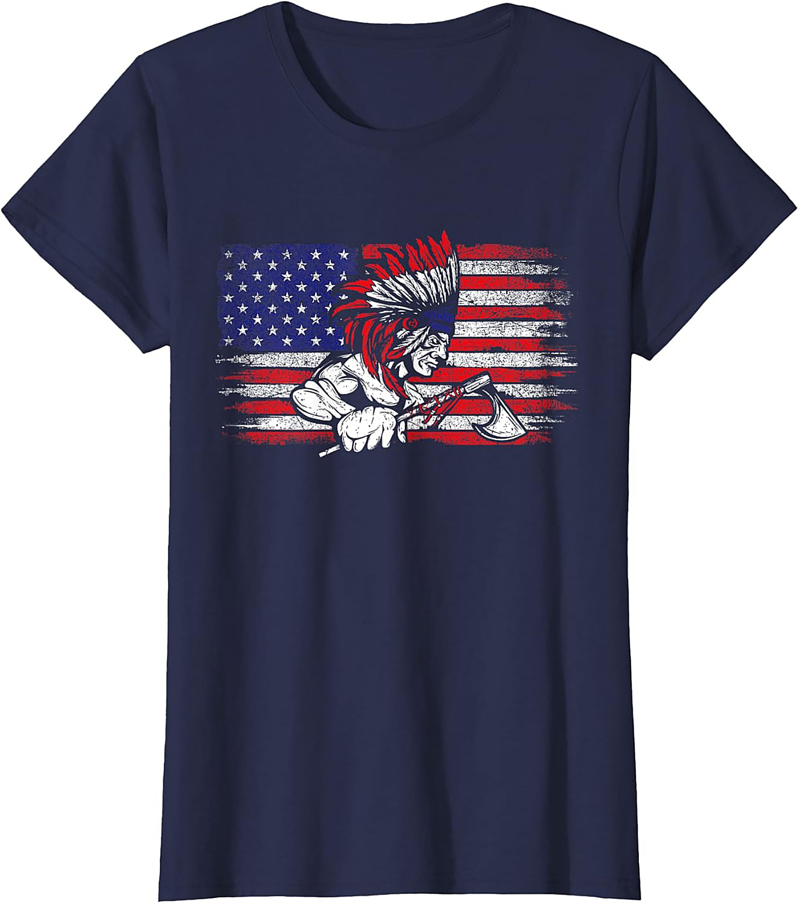 Native American Warrior T-Shirt Indigenous Flag Graphic Tee