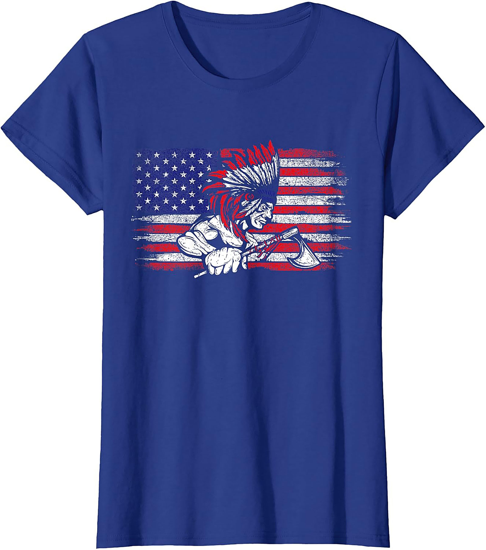 Native American Warrior T-Shirt Indigenous Flag Graphic Tee