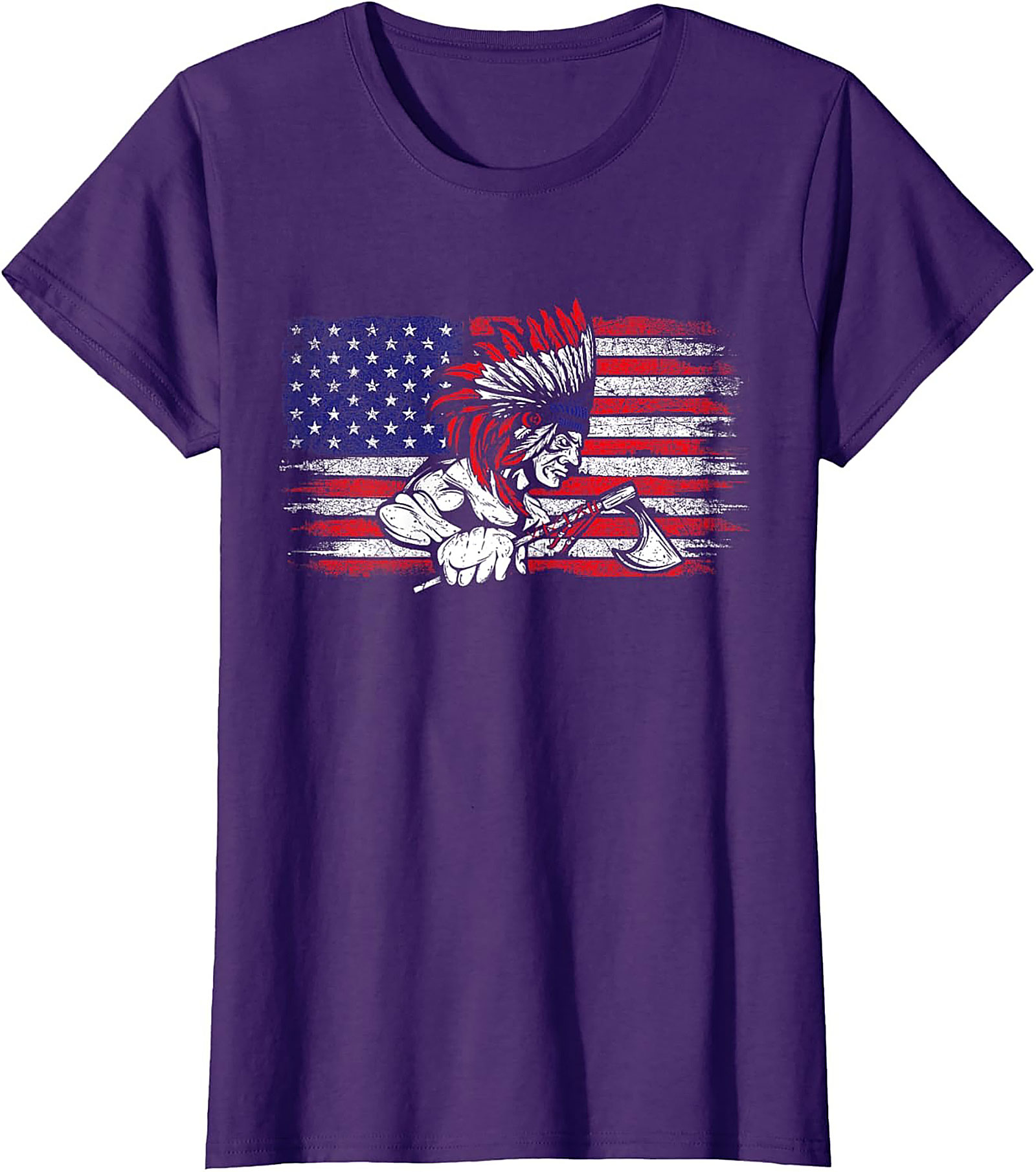 Native American Warrior T-Shirt Indigenous Flag Graphic Tee