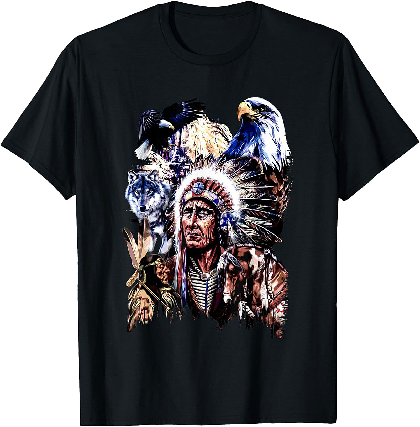 Native American Chief Graphic Tee Heritage Unisex Shirt