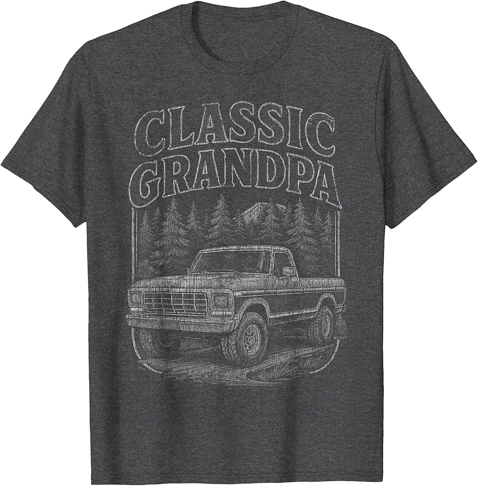 Classic Grandpa Truck Graphic Tee | Vintage Pickup Forest Shirt