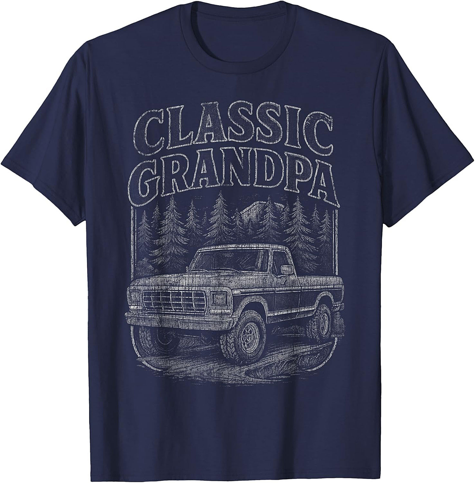 Classic Grandpa Truck Graphic Tee | Vintage Pickup Forest Shirt