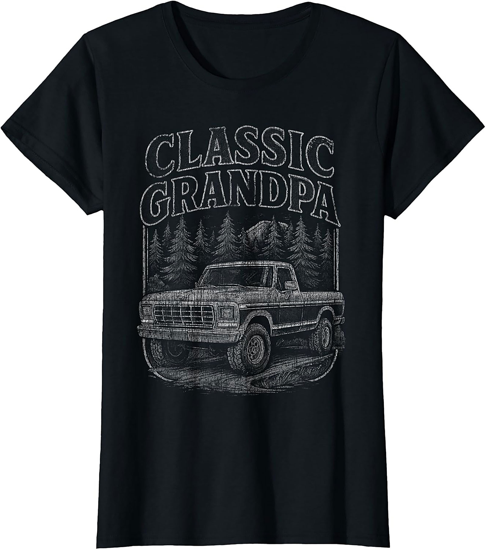 Classic Grandpa Truck Graphic Tee | Vintage Pickup Forest Shirt