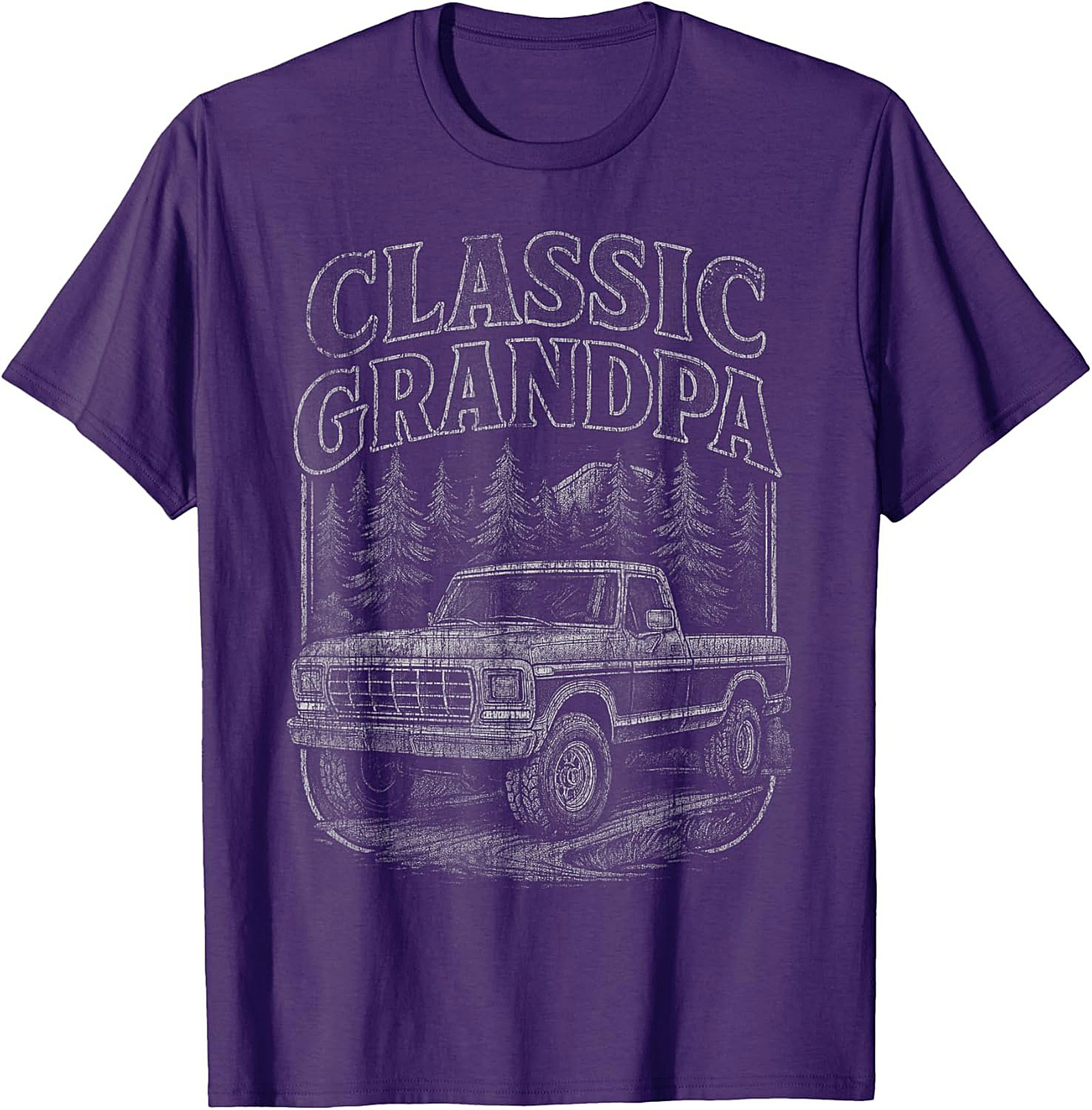 Classic Grandpa Truck Graphic Tee | Vintage Pickup Forest Shirt