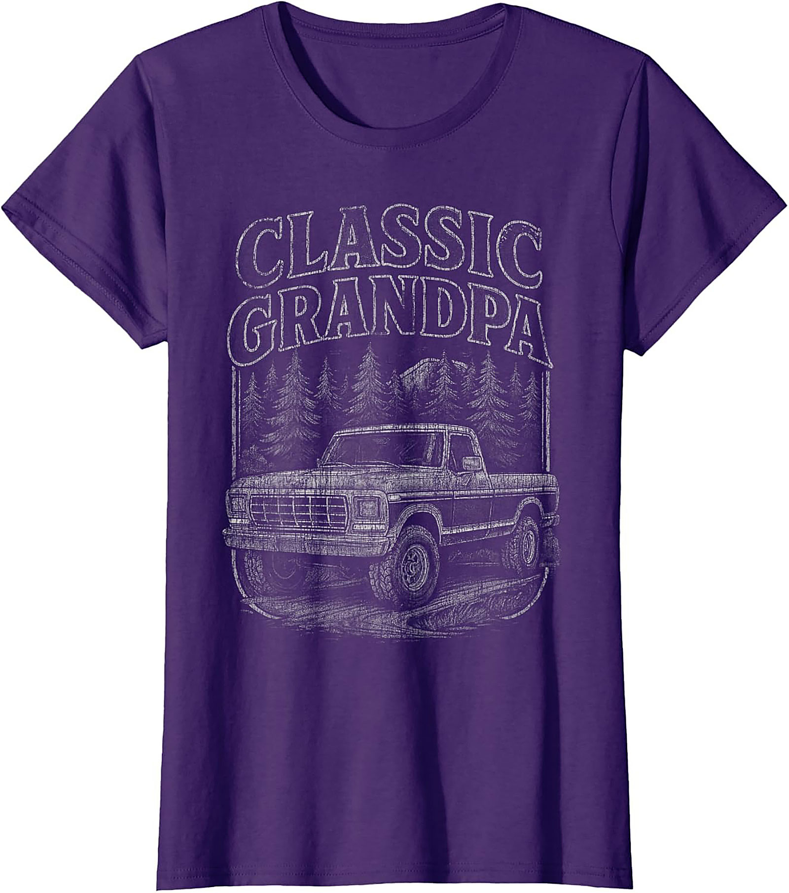 Classic Grandpa Truck Graphic Tee | Vintage Pickup Forest Shirt
