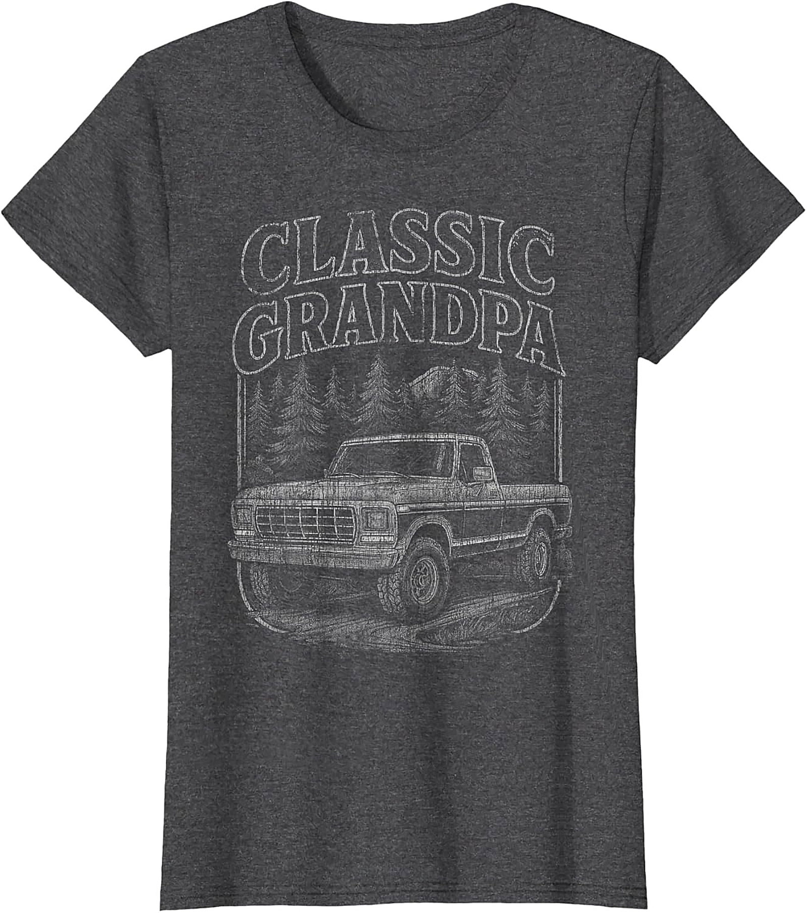 Classic Grandpa Truck Graphic Tee | Vintage Pickup Forest Shirt