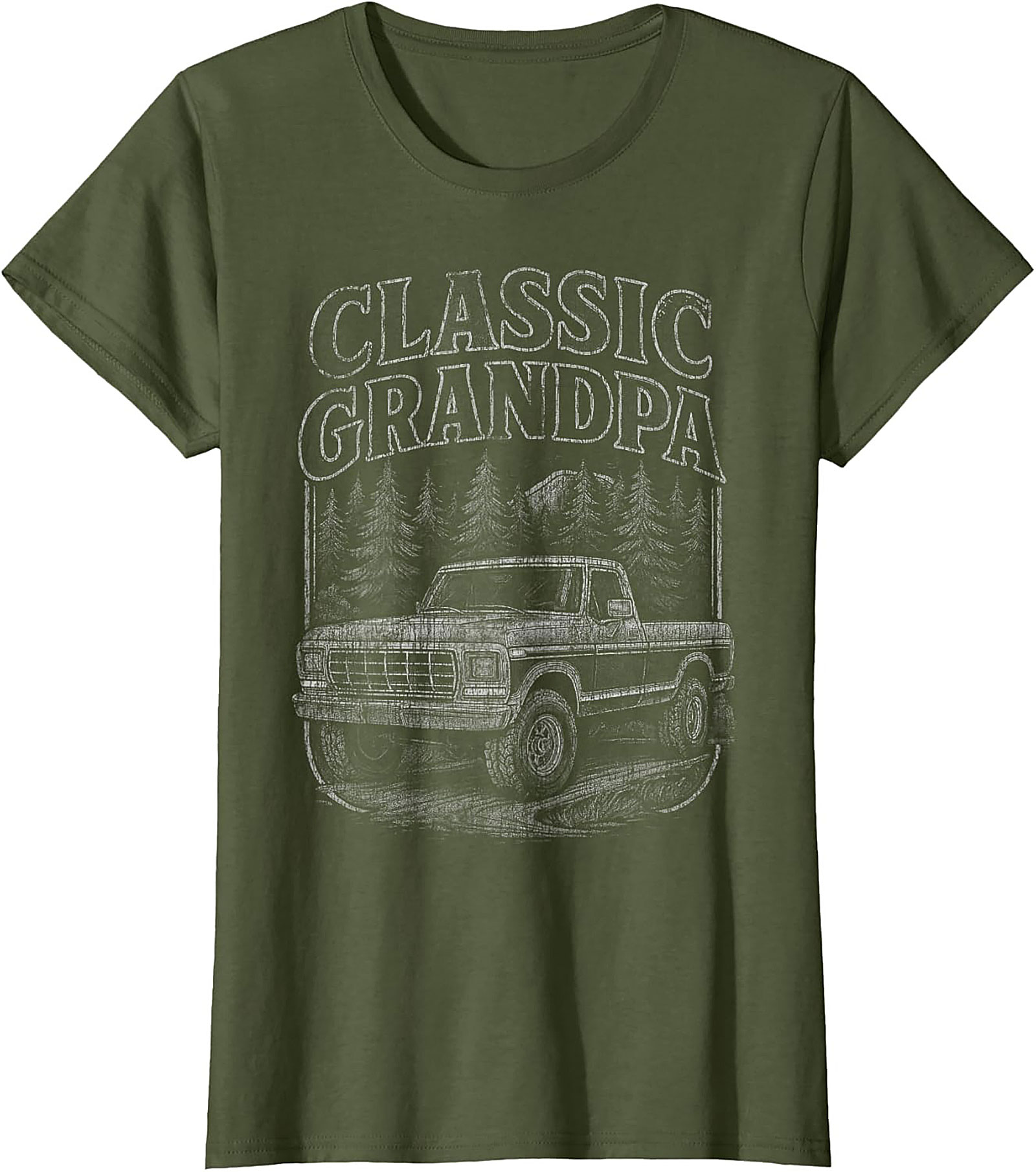 Classic Grandpa Truck Graphic Tee | Vintage Pickup Forest Shirt