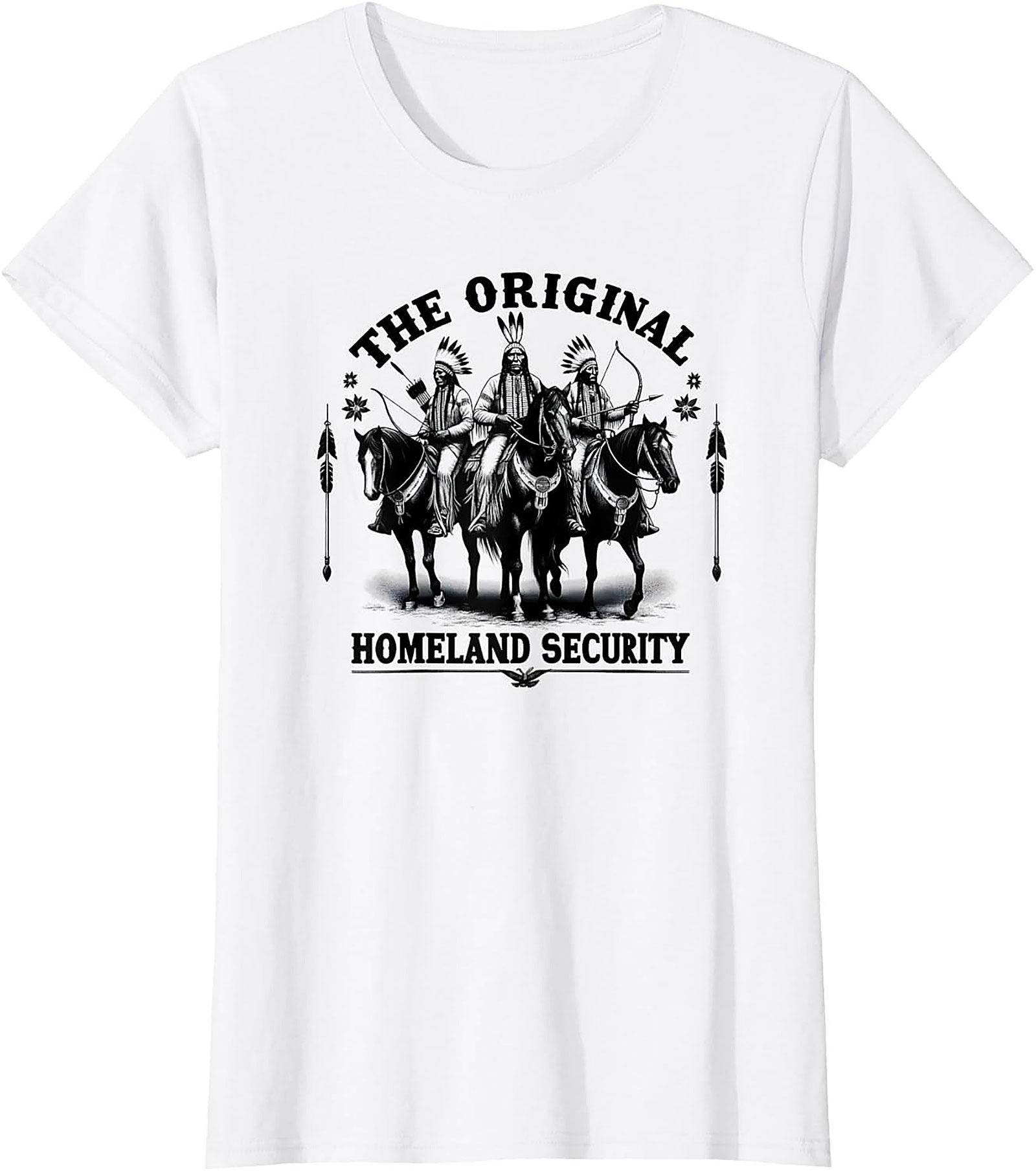 Original Homeland Security Graphic Tee Native American Shirt