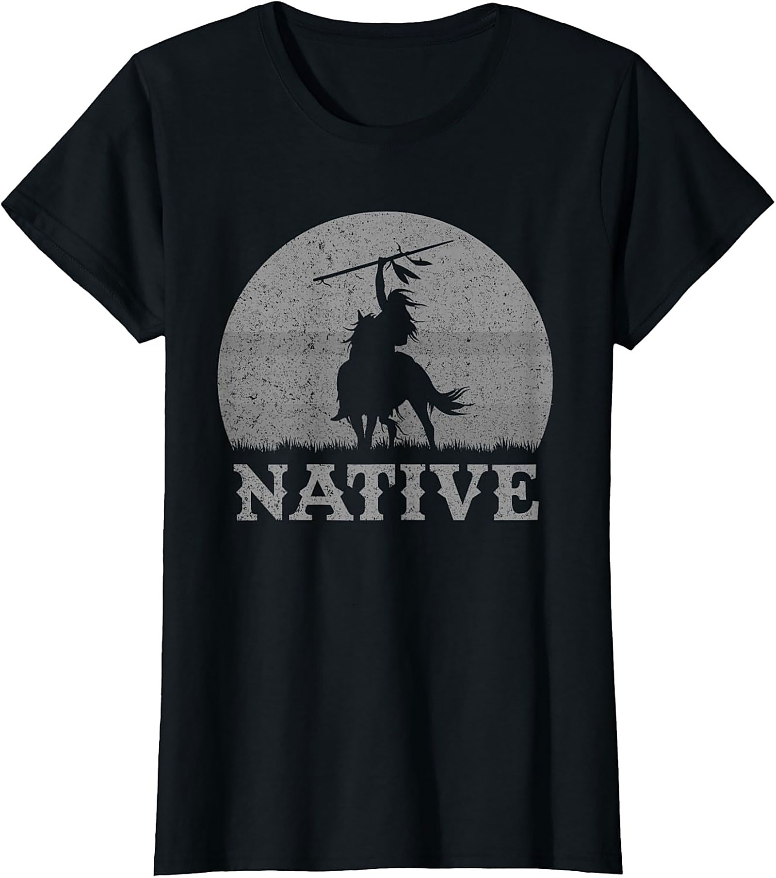 Native American Warrior Graphic Tee Indigenous Heritage Shirt