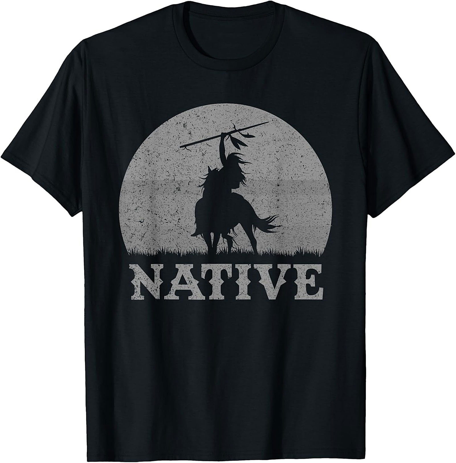 Native American Warrior Graphic Tee Indigenous Heritage Shirt