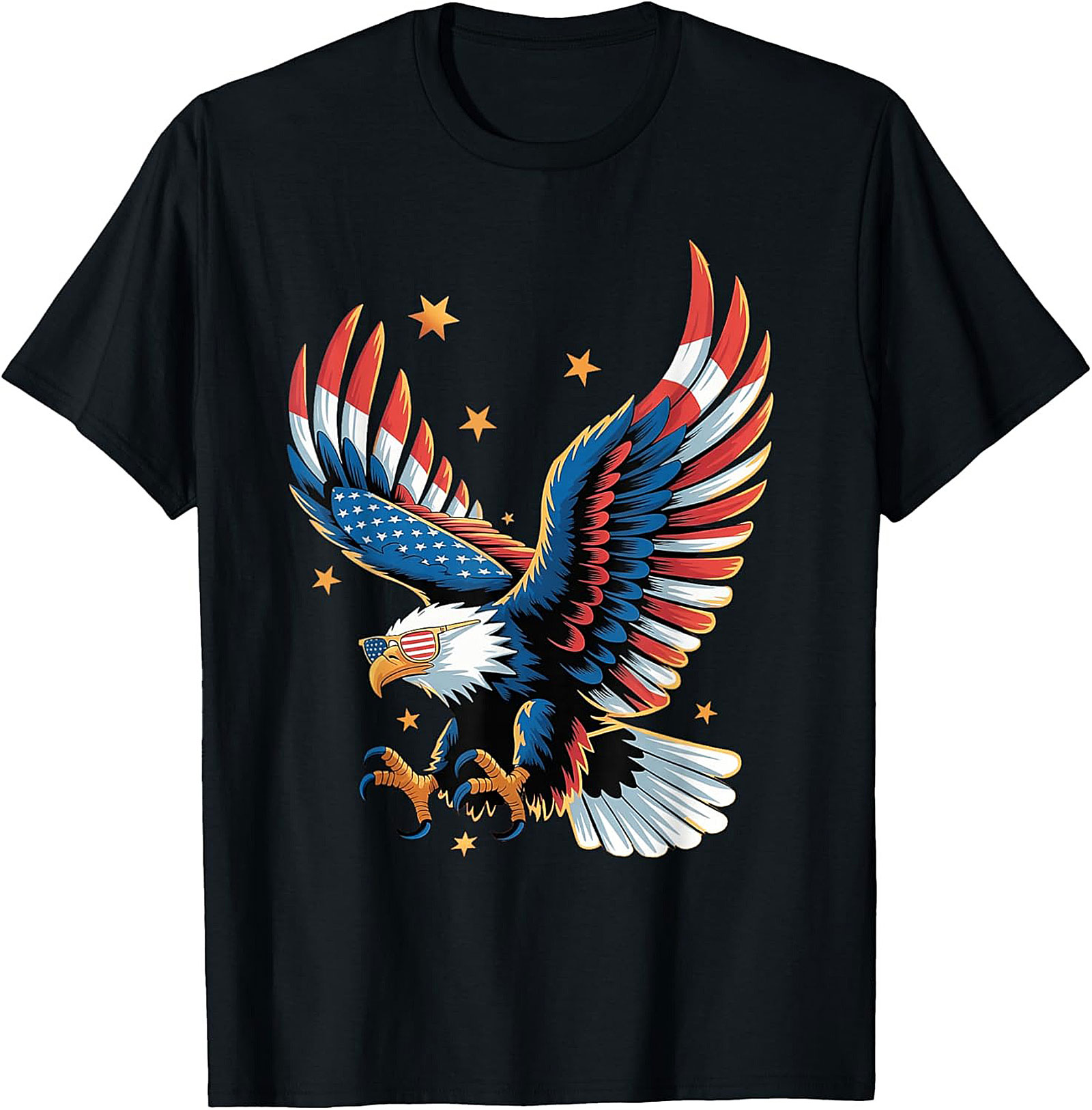 Patriotic Eagle Graphic Tee | Cool USA Flag Shirt | Soft Cotton