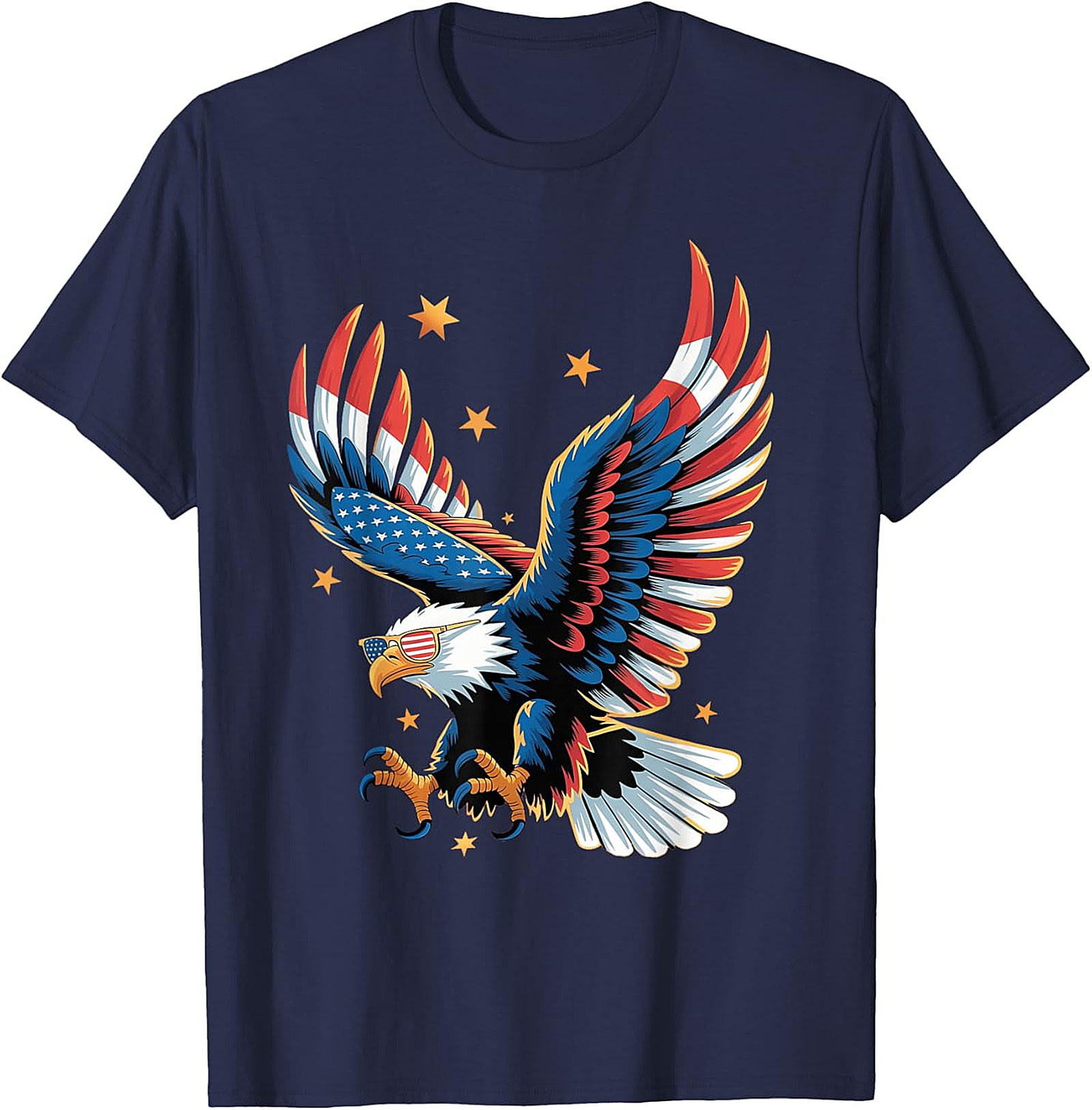 Patriotic Eagle Graphic Tee | Cool USA Flag Shirt | Soft Cotton