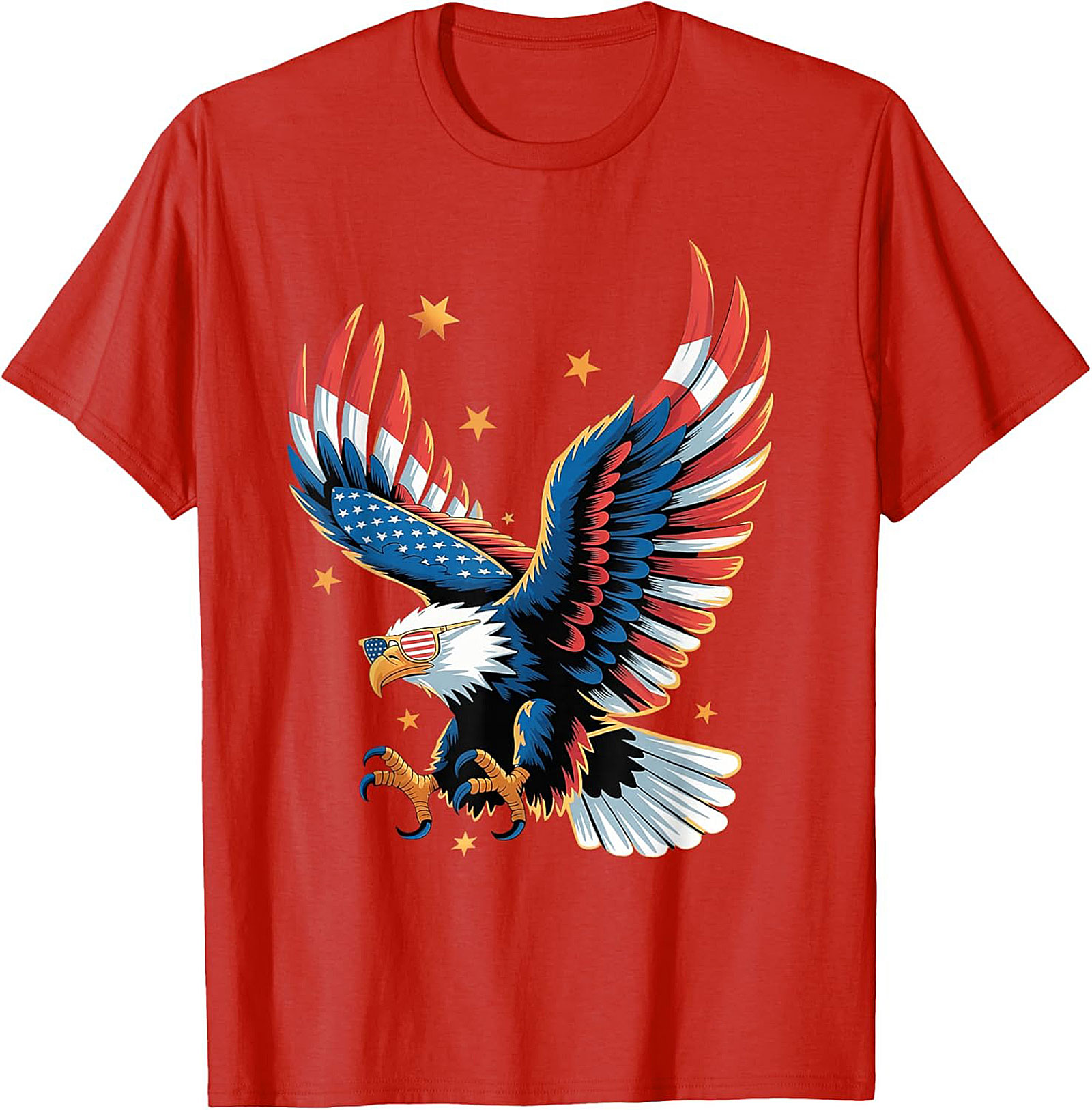 Patriotic Eagle Graphic Tee | Cool USA Flag Shirt | Soft Cotton