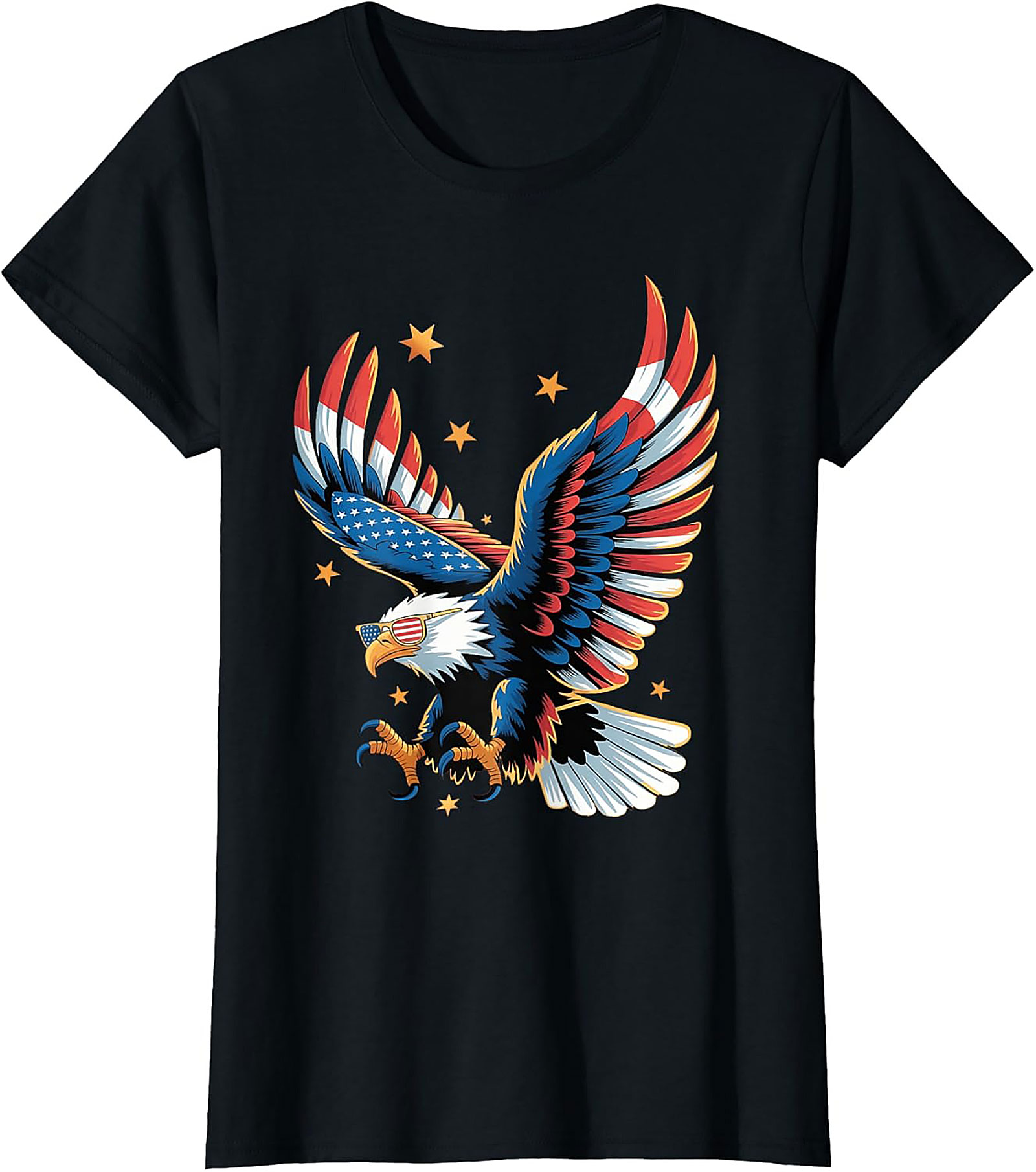Patriotic Eagle Graphic Tee | Cool USA Flag Shirt | Soft Cotton