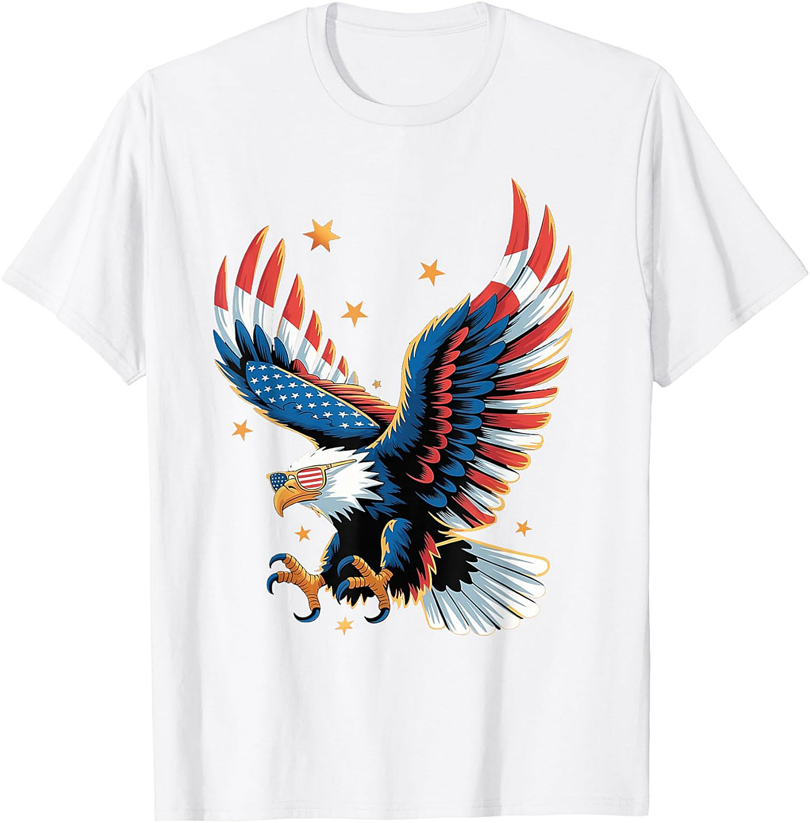 Patriotic Eagle Graphic Tee | Cool USA Flag Shirt | Soft Cotton