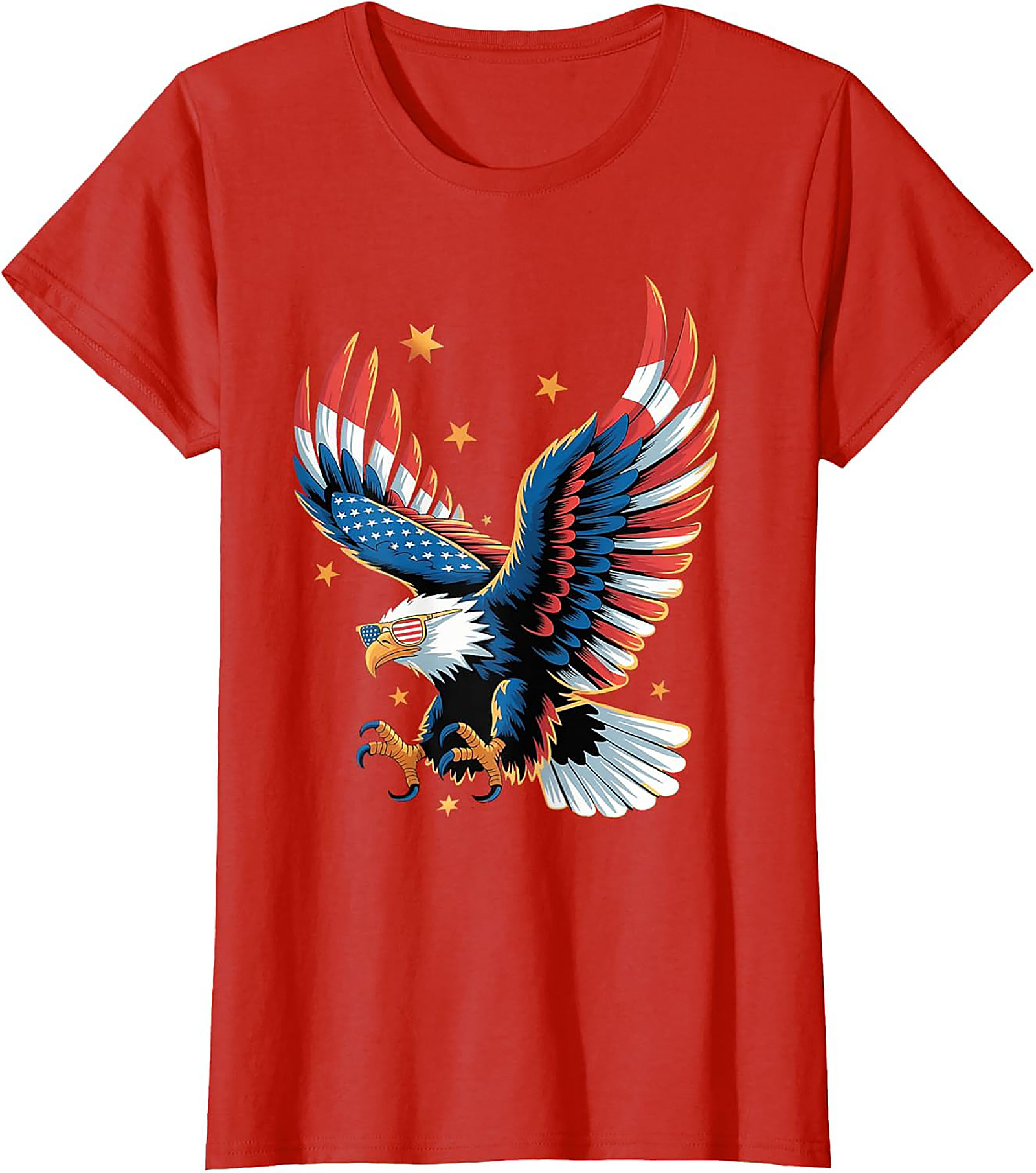 Patriotic Eagle Graphic Tee | Cool USA Flag Shirt | Soft Cotton