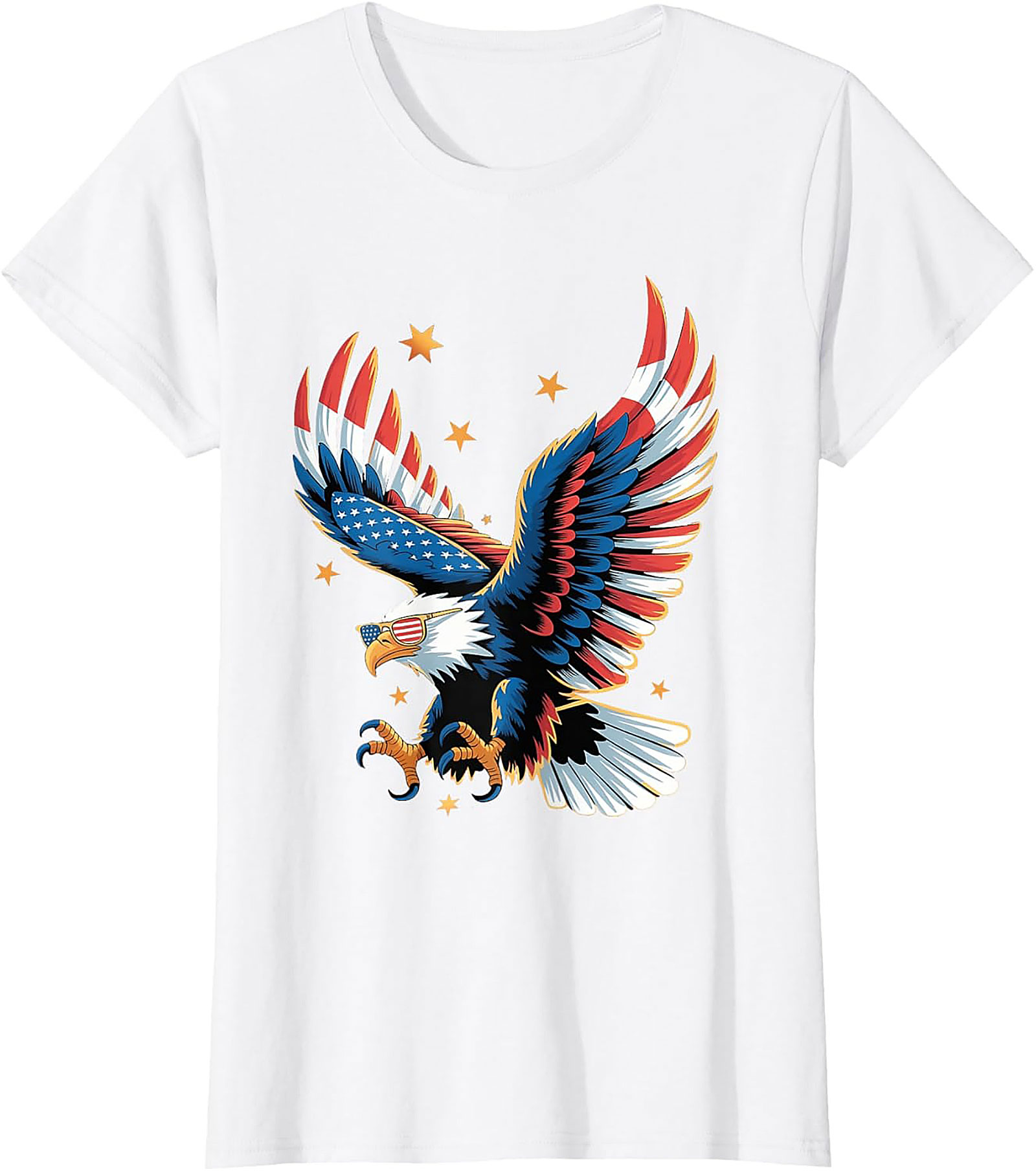 Patriotic Eagle Graphic Tee | Cool USA Flag Shirt | Soft Cotton