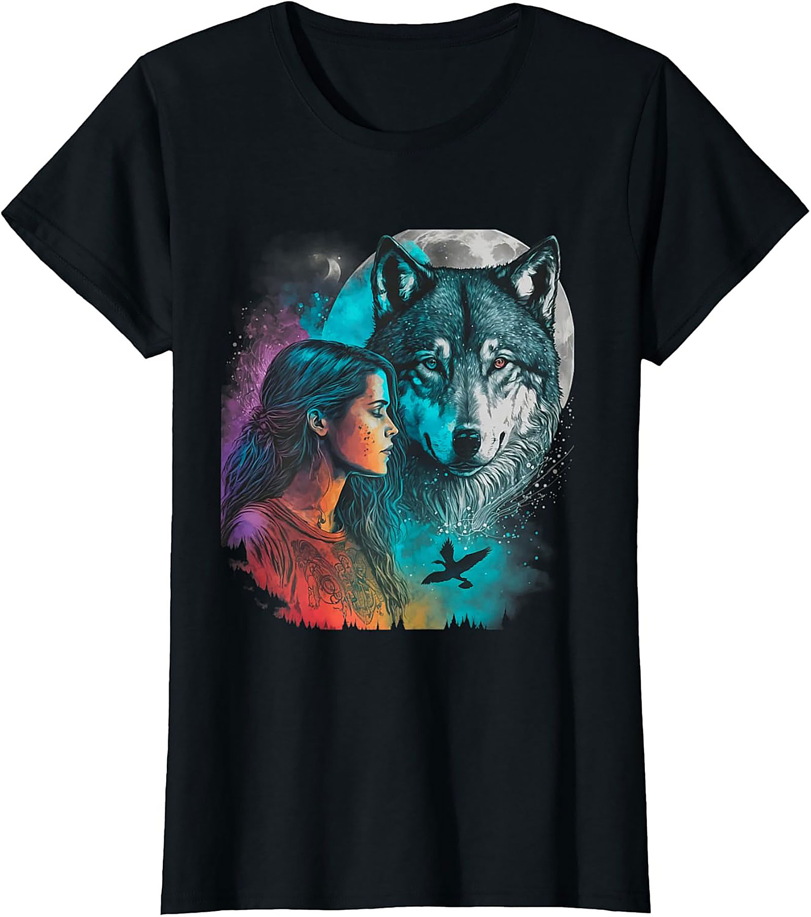 Wolf Graphic Tee Mystical Spirit Guide Unisex Shirt