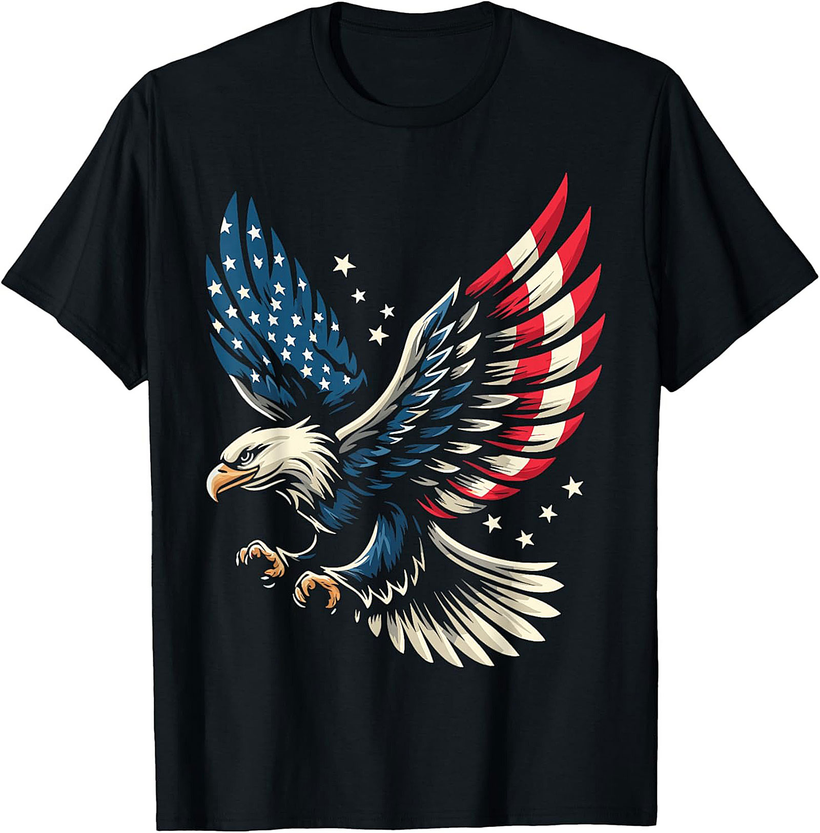 Patriotic American Eagle T-Shirt USA Flag Graphic Tee