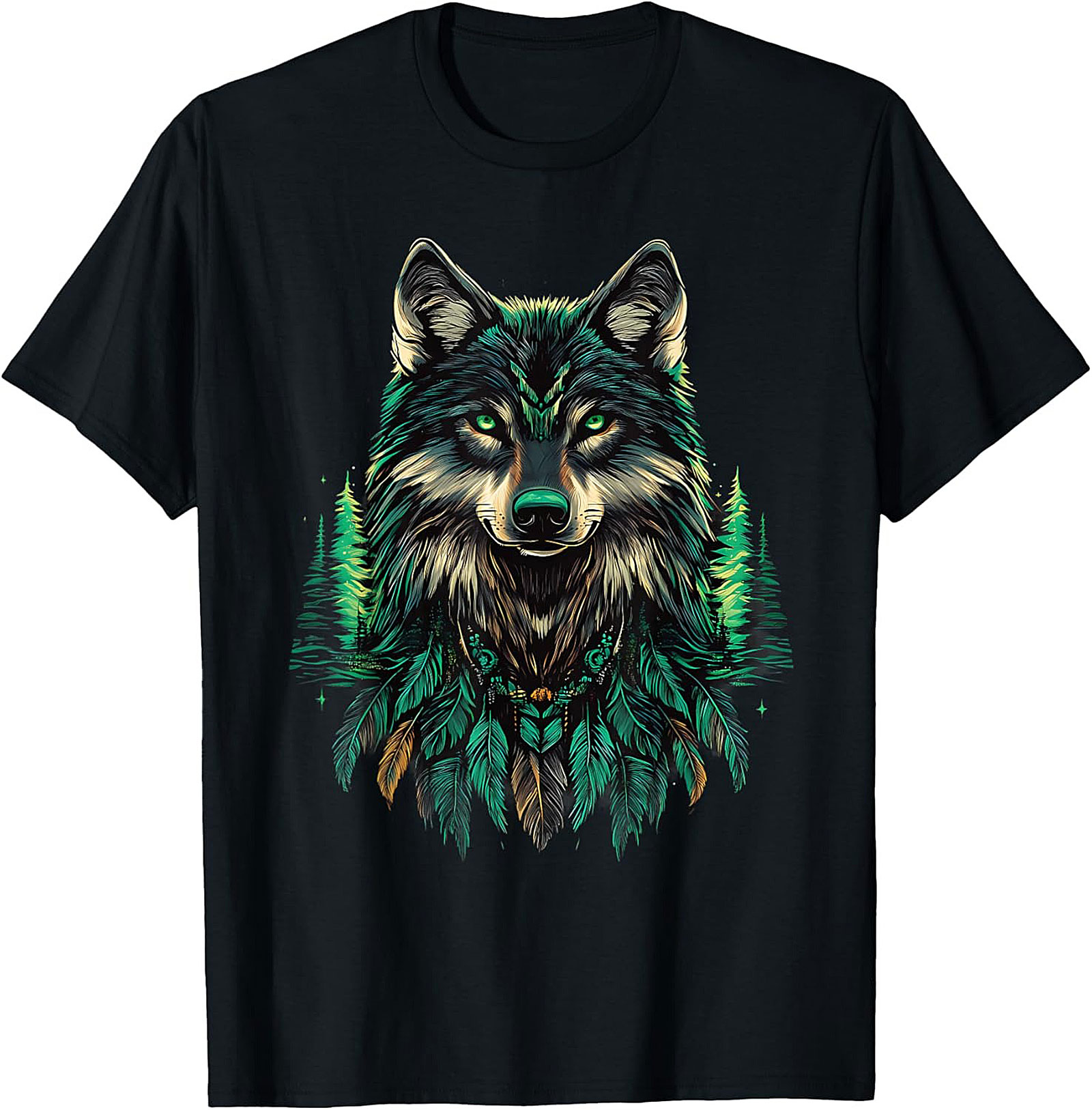 Alpha Wolf Graphic Tee Soft Cotton Nature Unisex Shirt