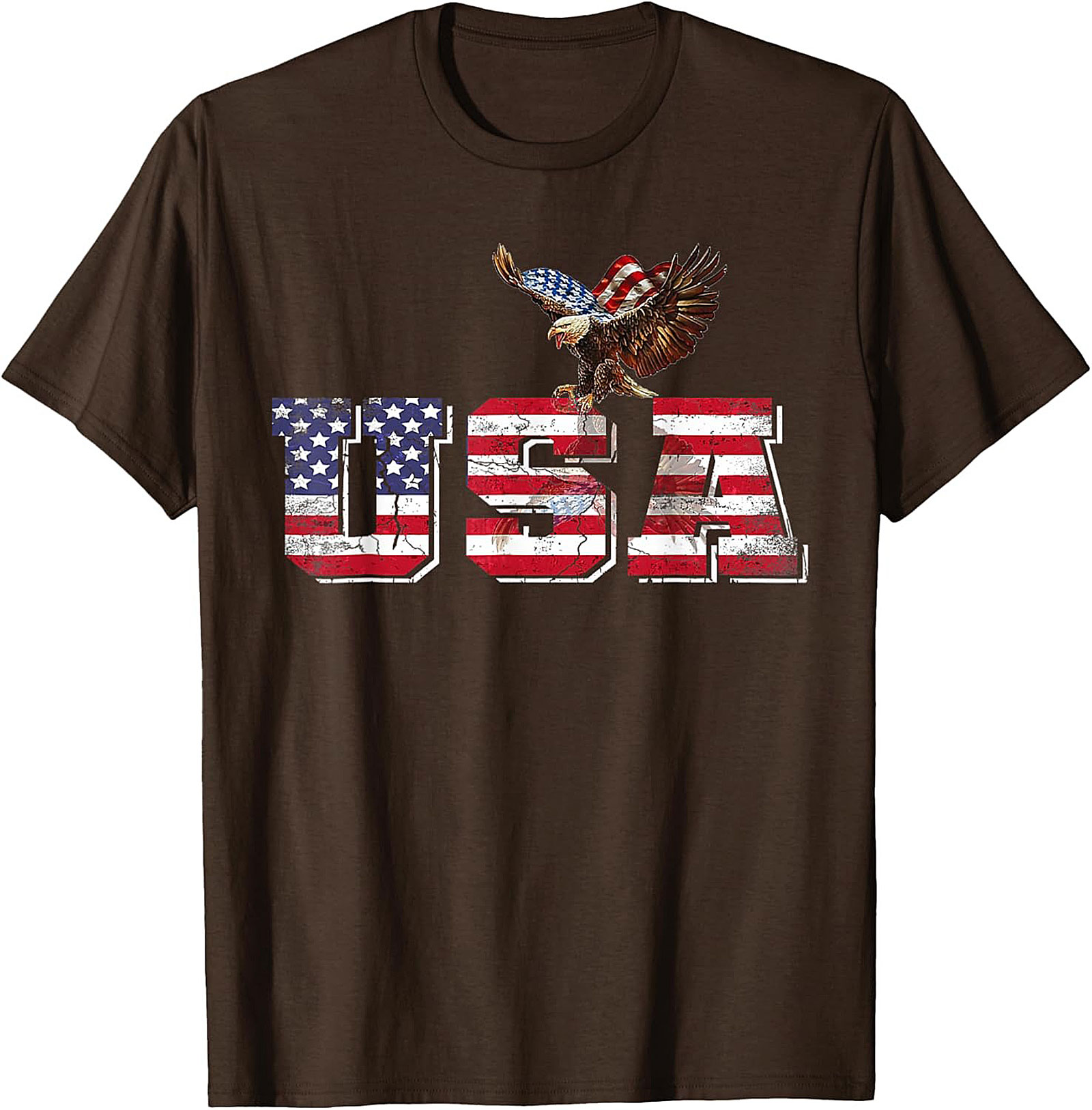 Patriotic USA Eagle Graphic Tee | American Flag Shirt
