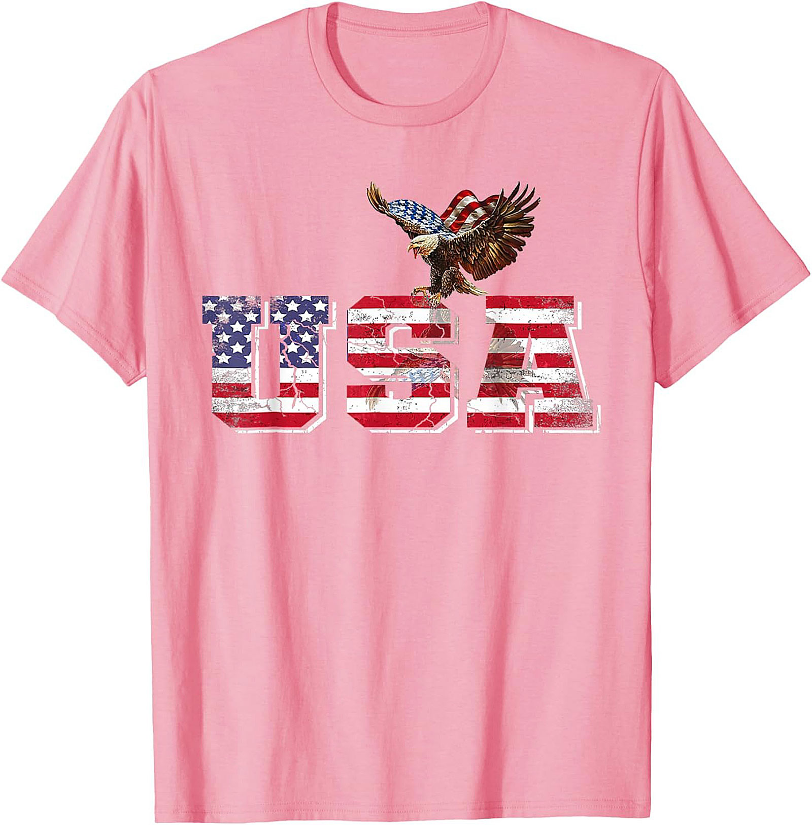 Patriotic USA Eagle Graphic Tee | American Flag Shirt
