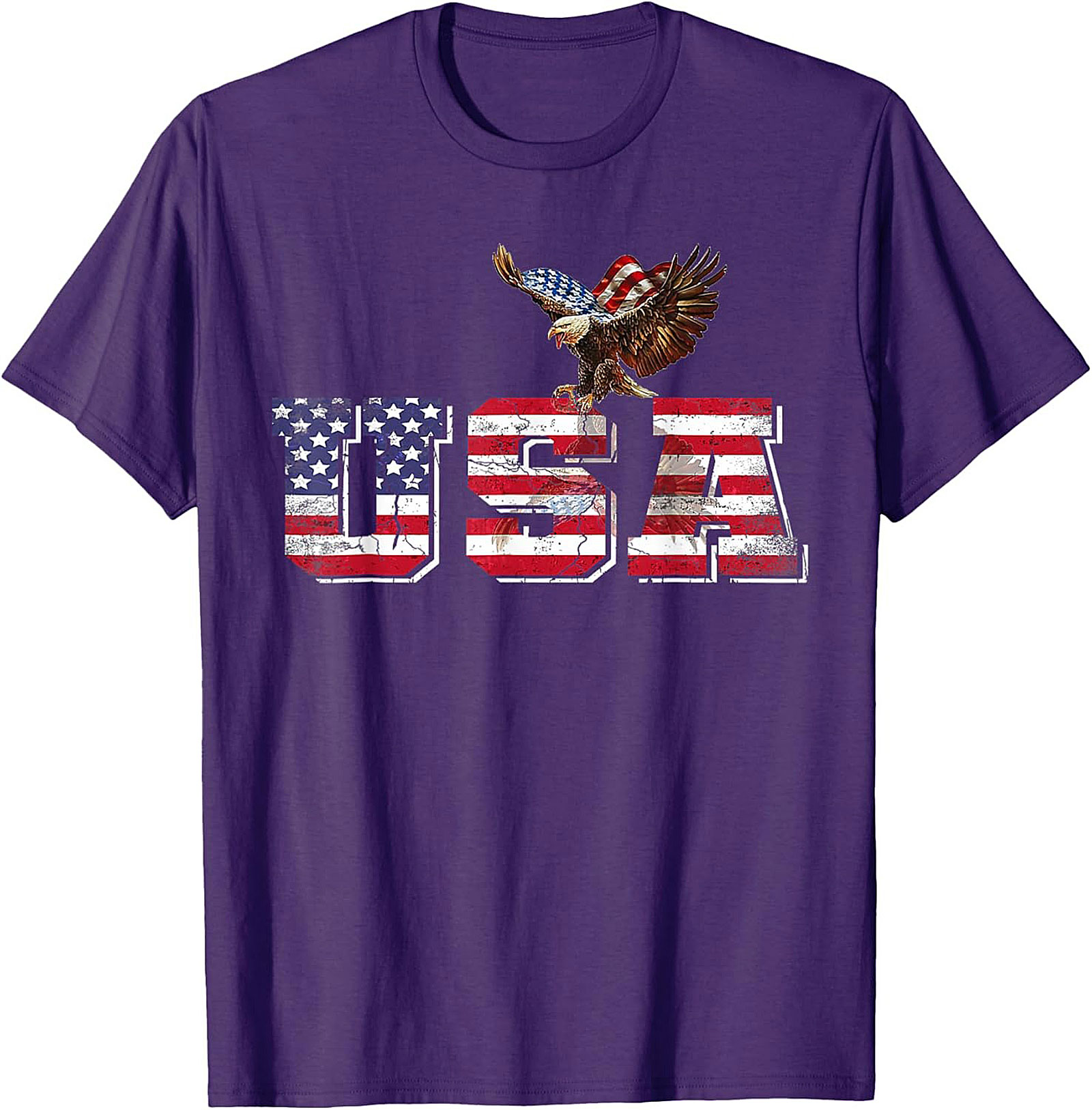 Patriotic USA Eagle Graphic Tee | American Flag Shirt