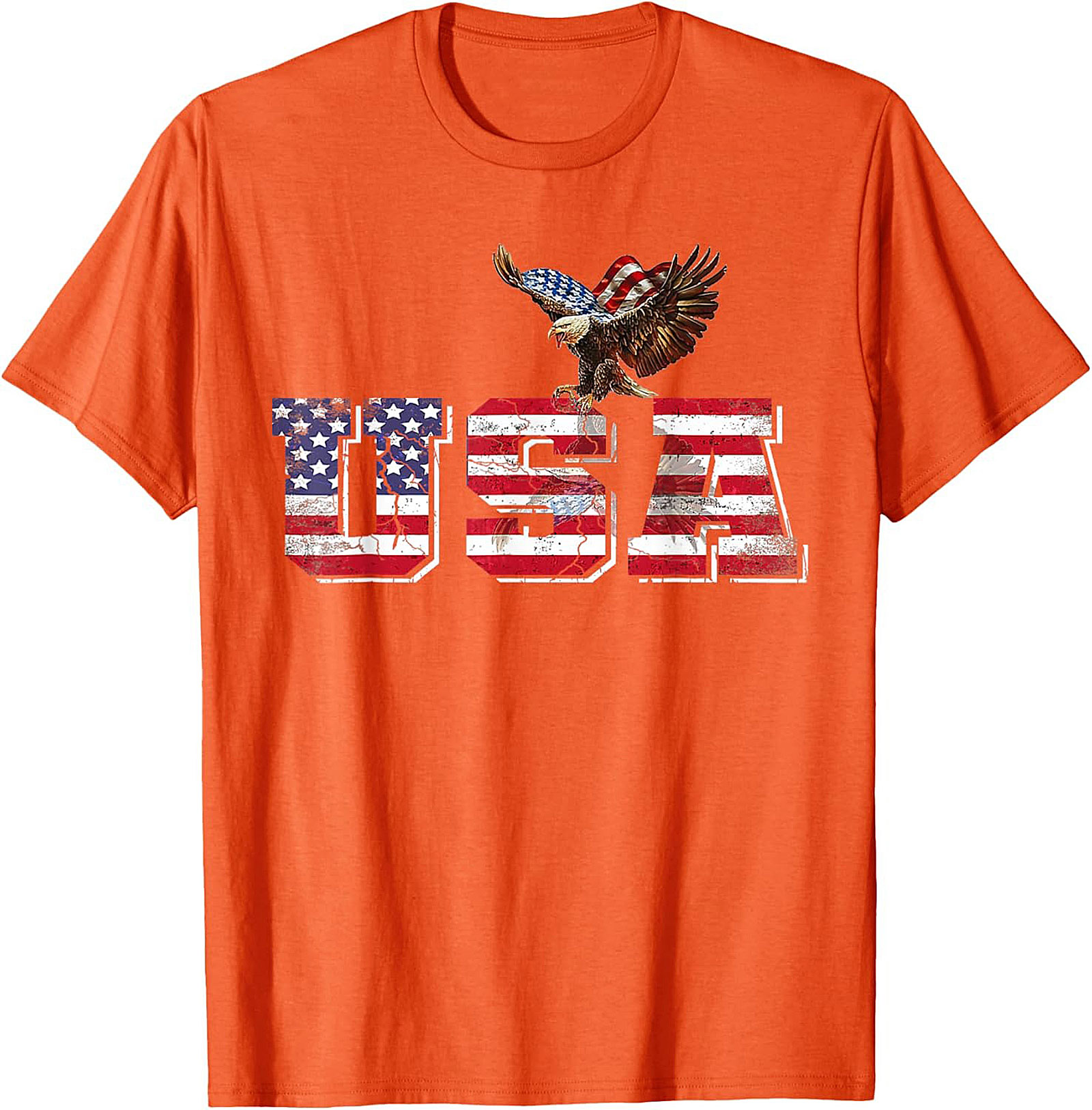 Patriotic USA Eagle Graphic Tee | American Flag Shirt