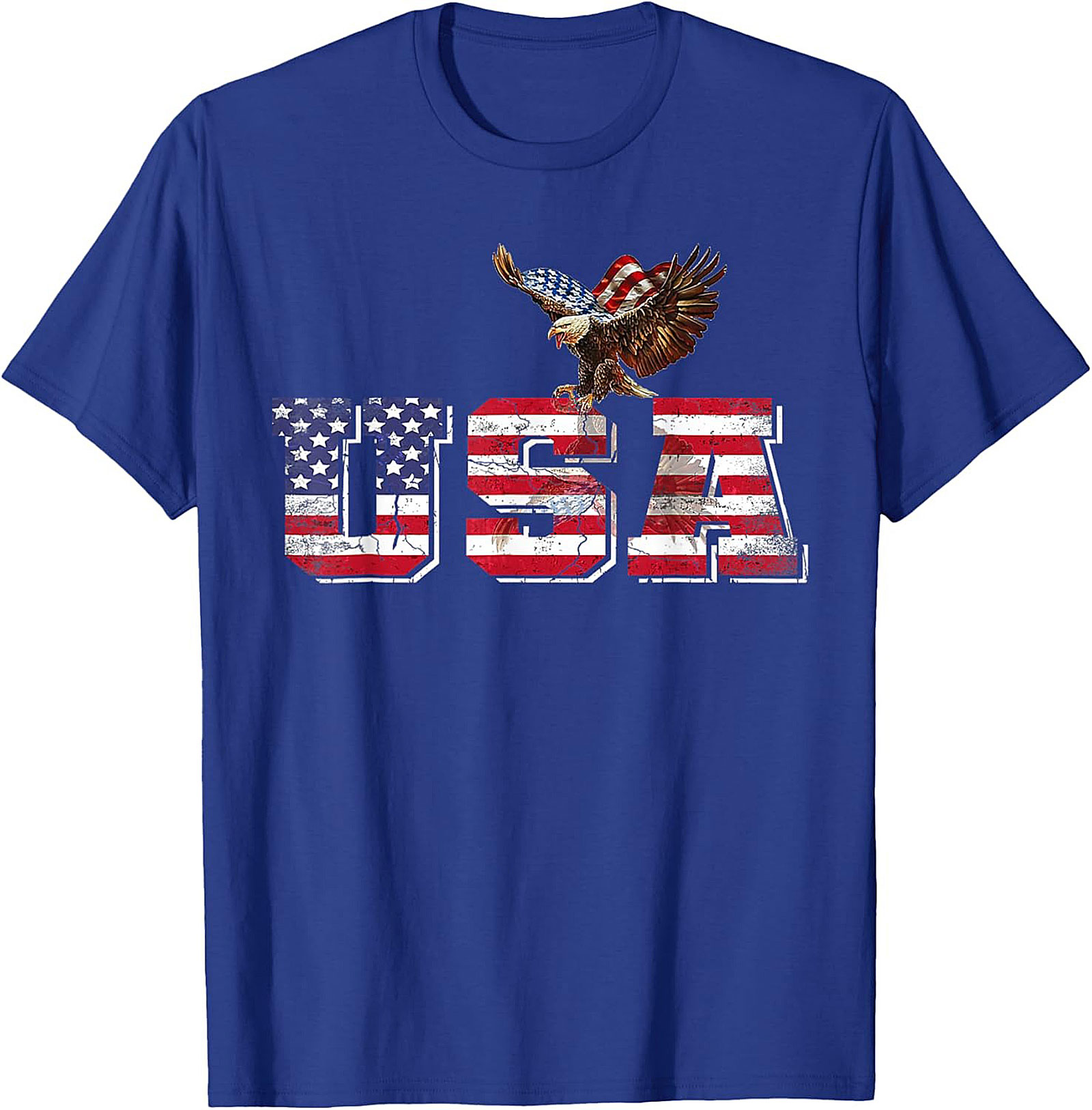 Patriotic USA Eagle Graphic Tee | American Flag Shirt