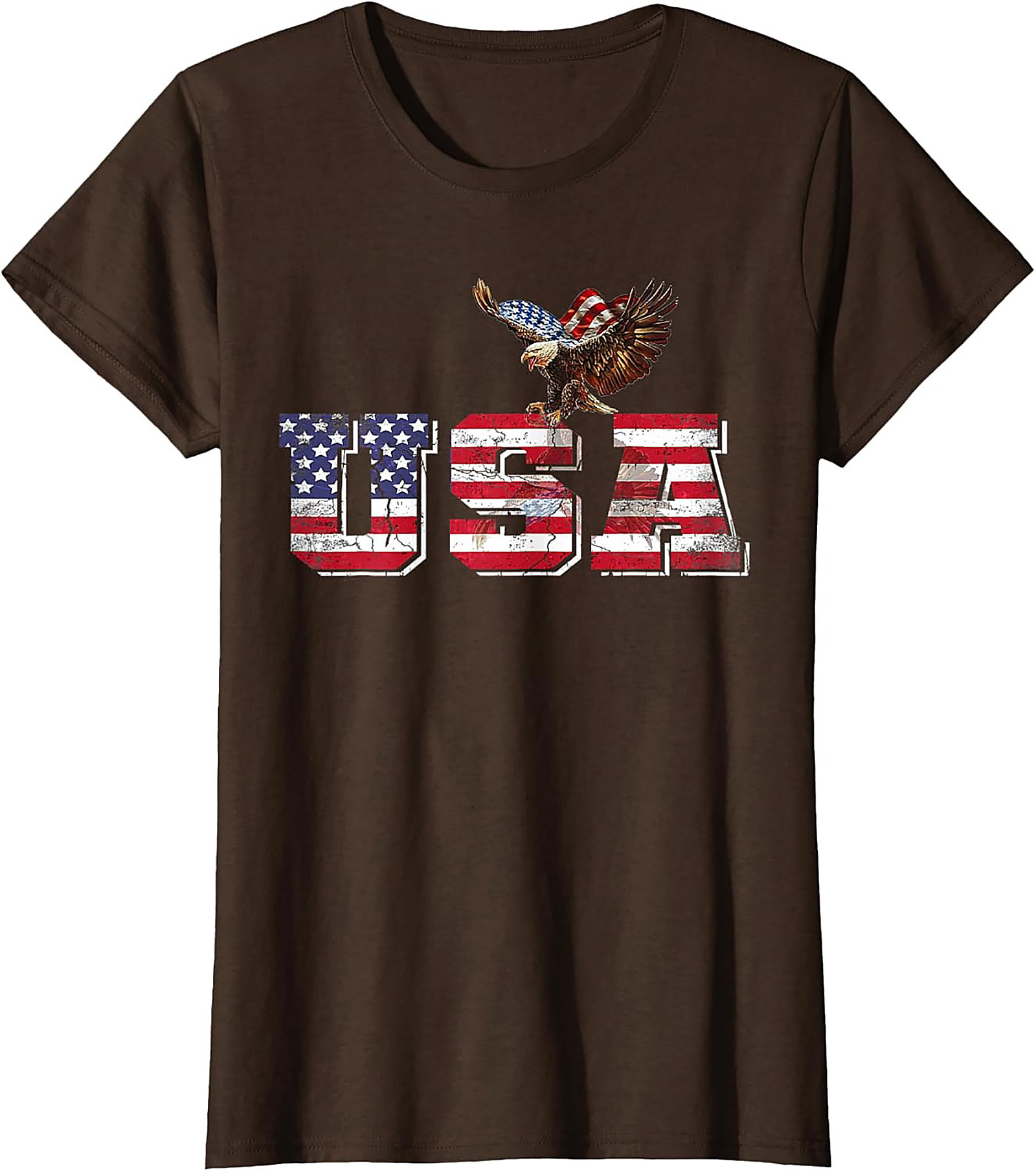 Patriotic USA Eagle Graphic Tee | American Flag Shirt