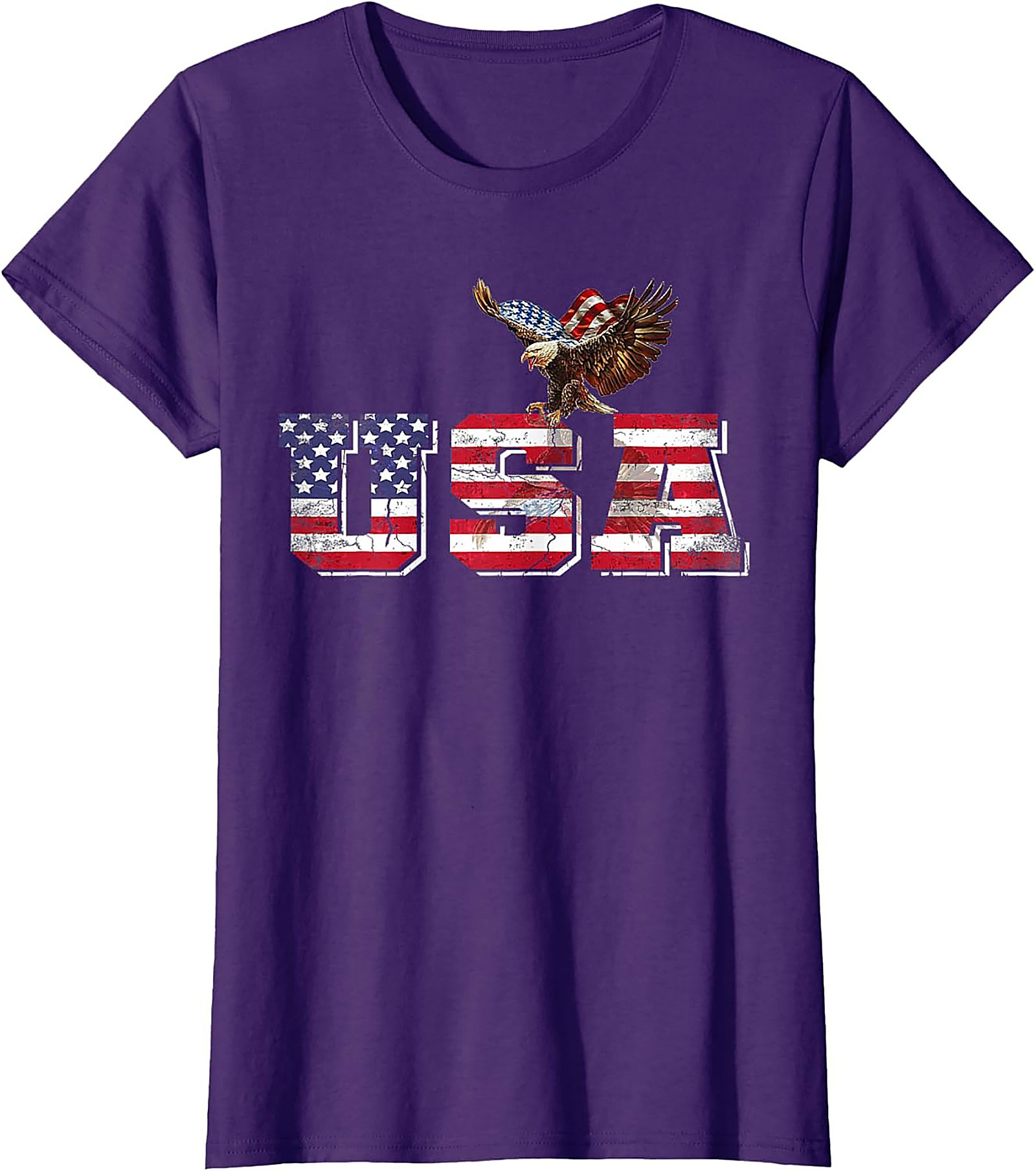 Patriotic USA Eagle Graphic Tee | American Flag Shirt