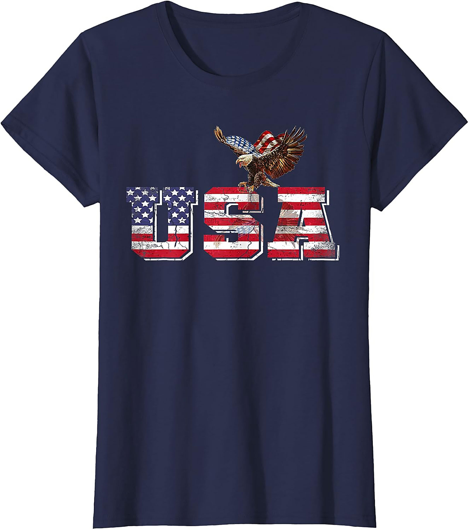 Patriotic USA Eagle Graphic Tee | American Flag Shirt