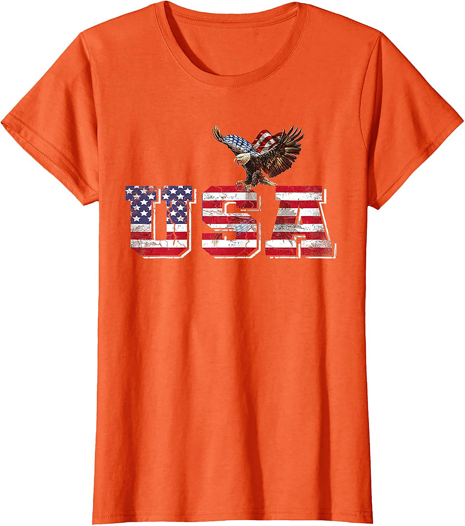 Patriotic USA Eagle Graphic Tee | American Flag Shirt