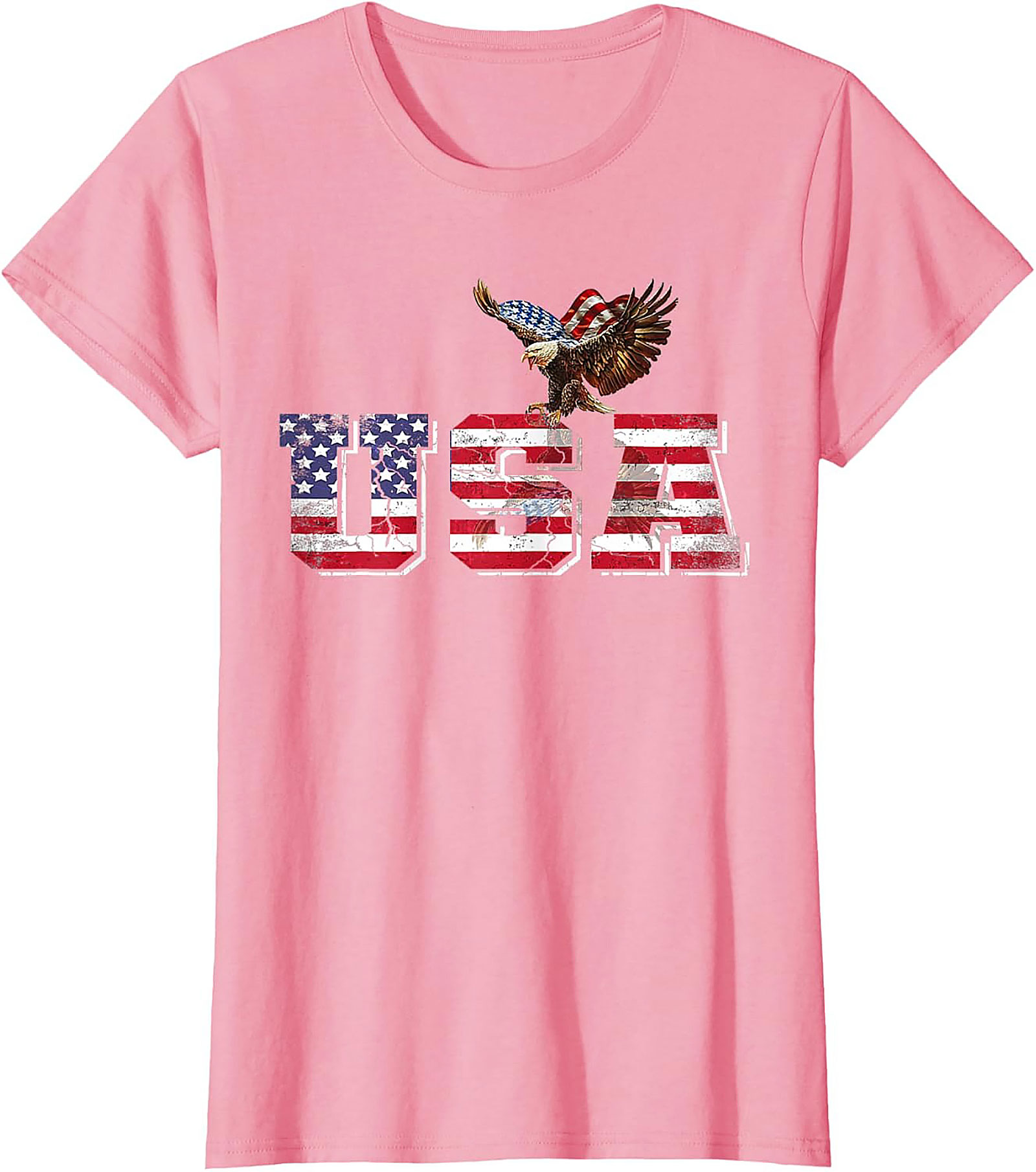Patriotic USA Eagle Graphic Tee | American Flag Shirt