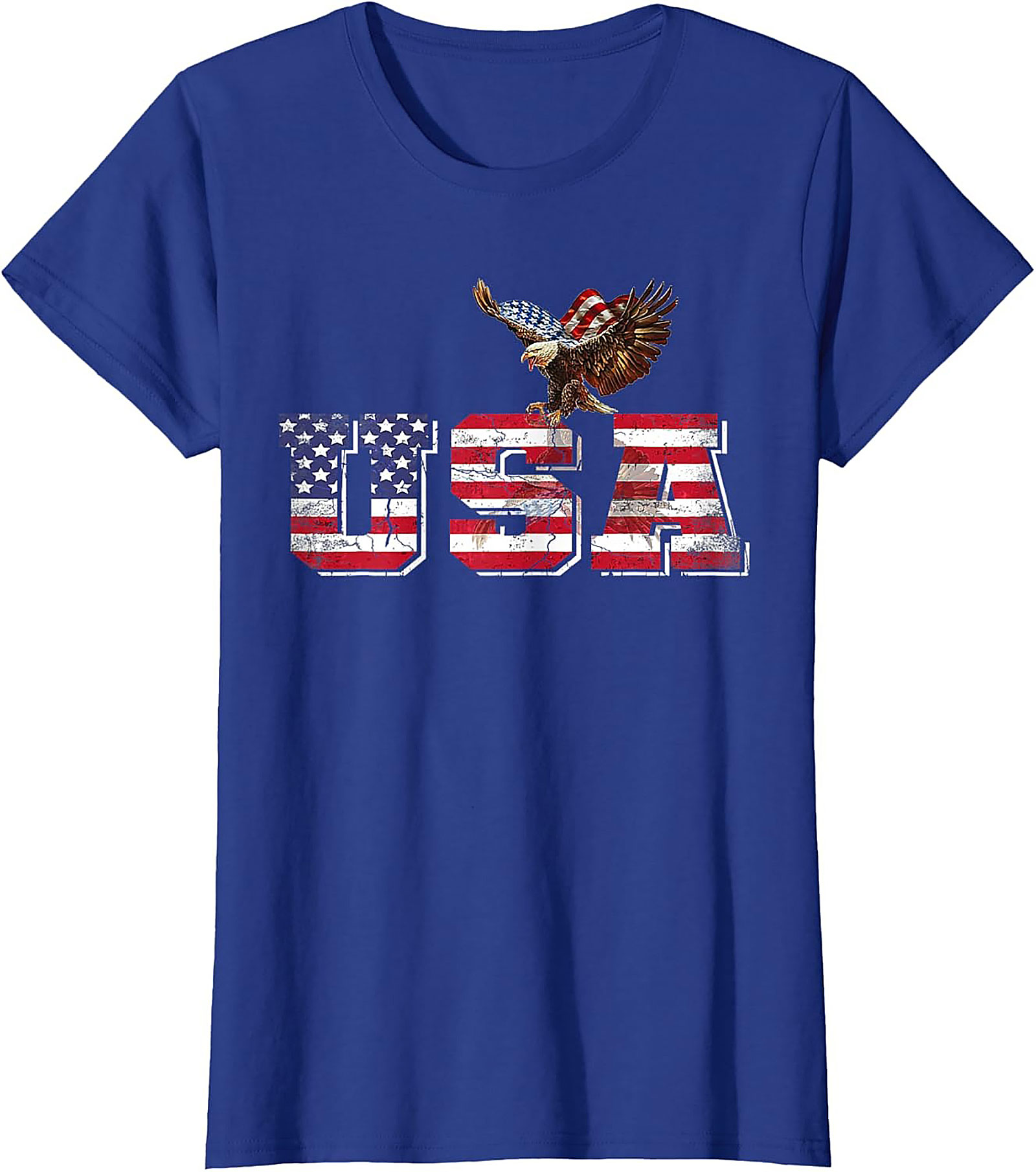 Patriotic USA Eagle Graphic Tee | American Flag Shirt