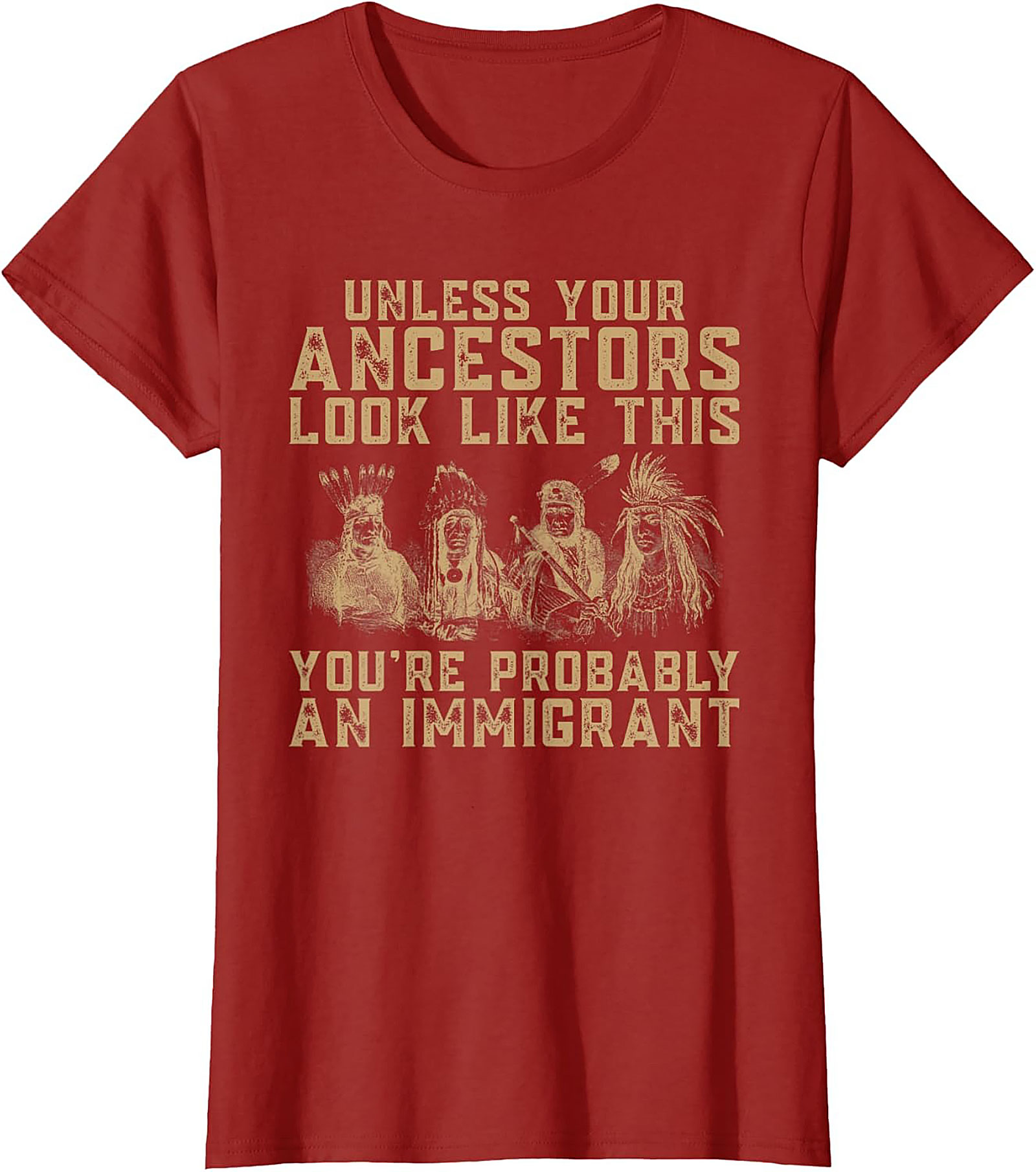 Ancestor Immigrant Graphic Tee Funny Heritage Unisex Shirt